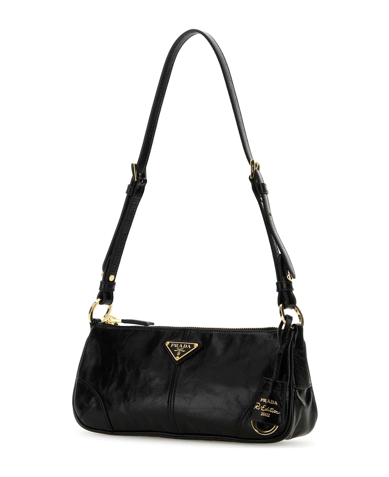 バッグ SS1999 prada lether shoulder bag Prada Black Leather Shoulder Bag | italist