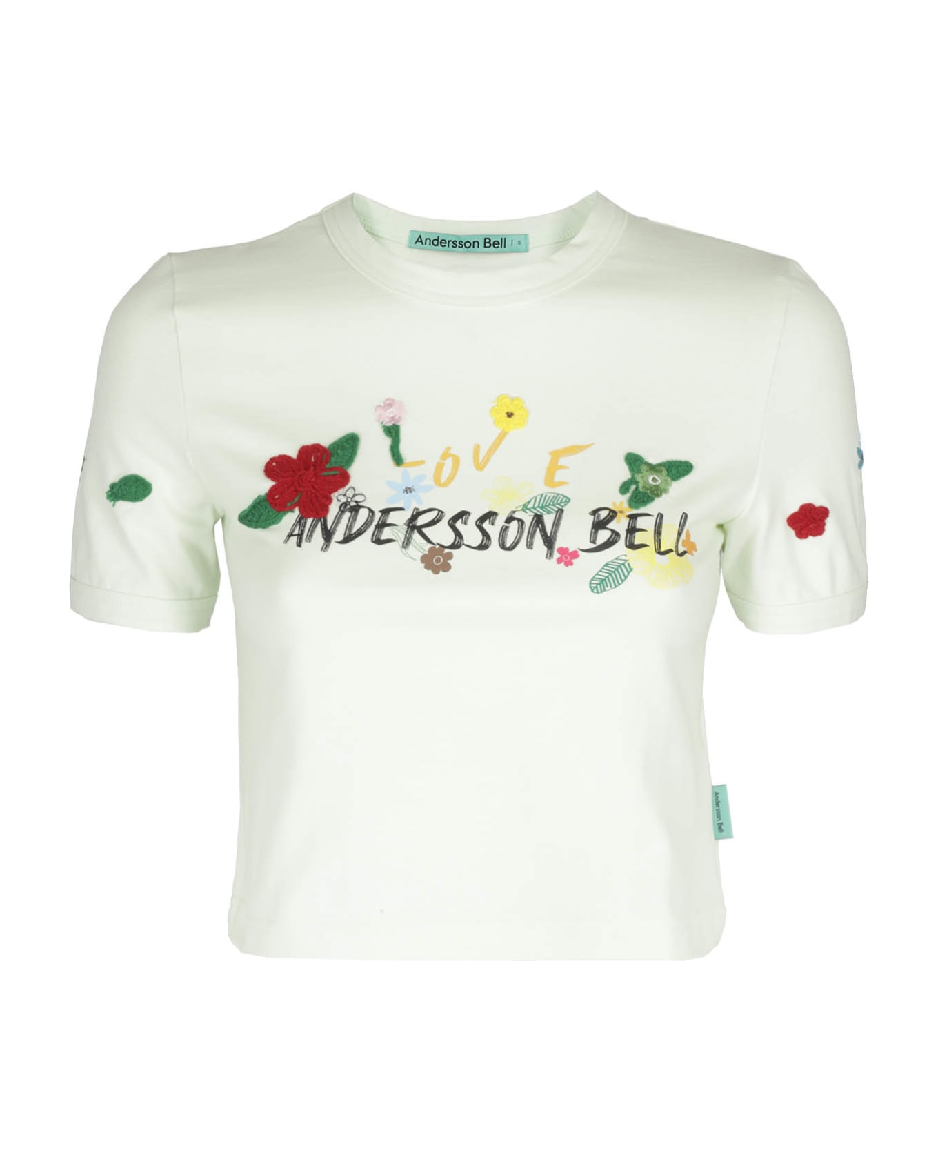 Andersson Bell Dasha Flower Garden Logo - Plmi Pale Mint Tシャツ