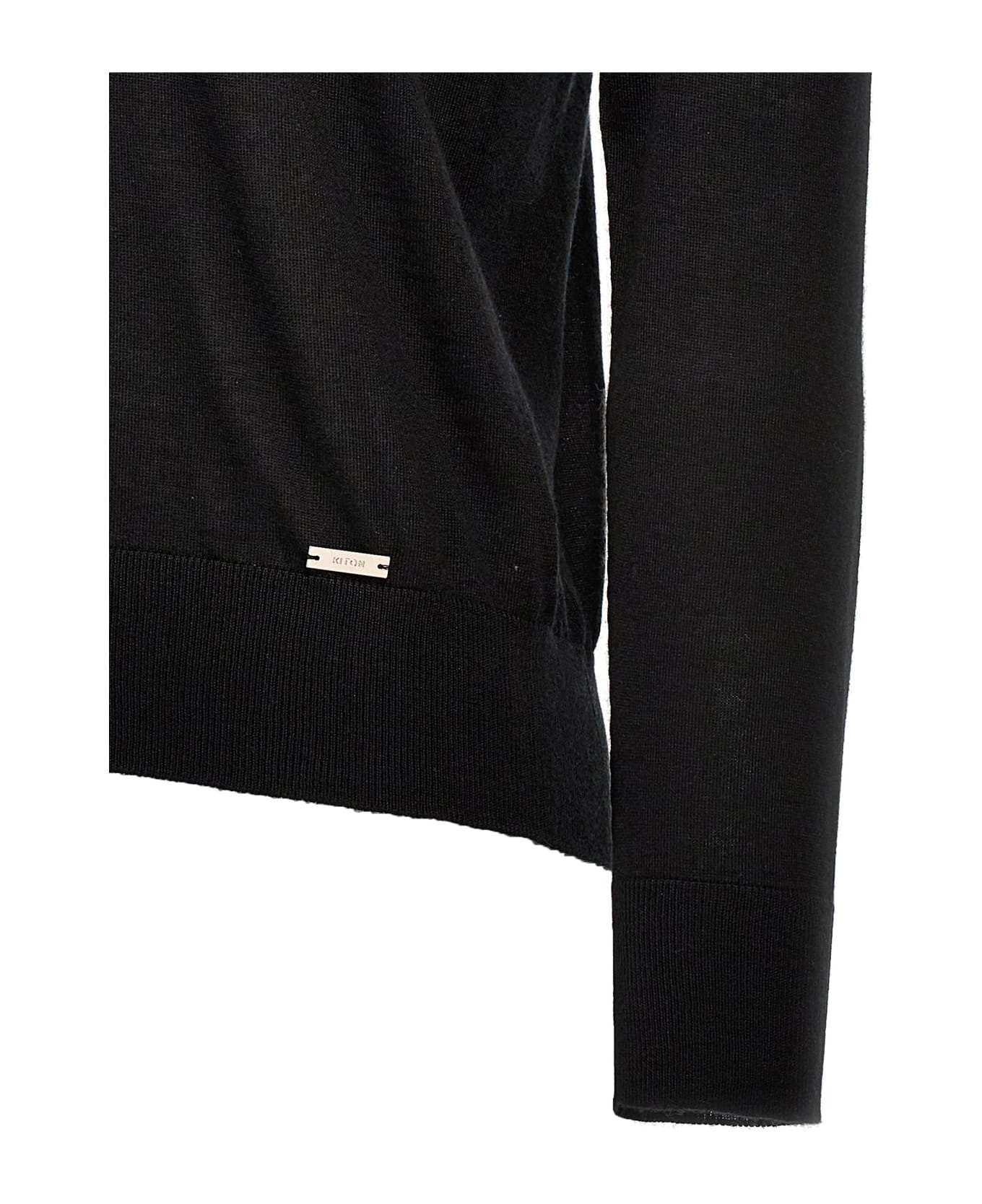 Kiton V-neck Sweater - Black   ニットウェア