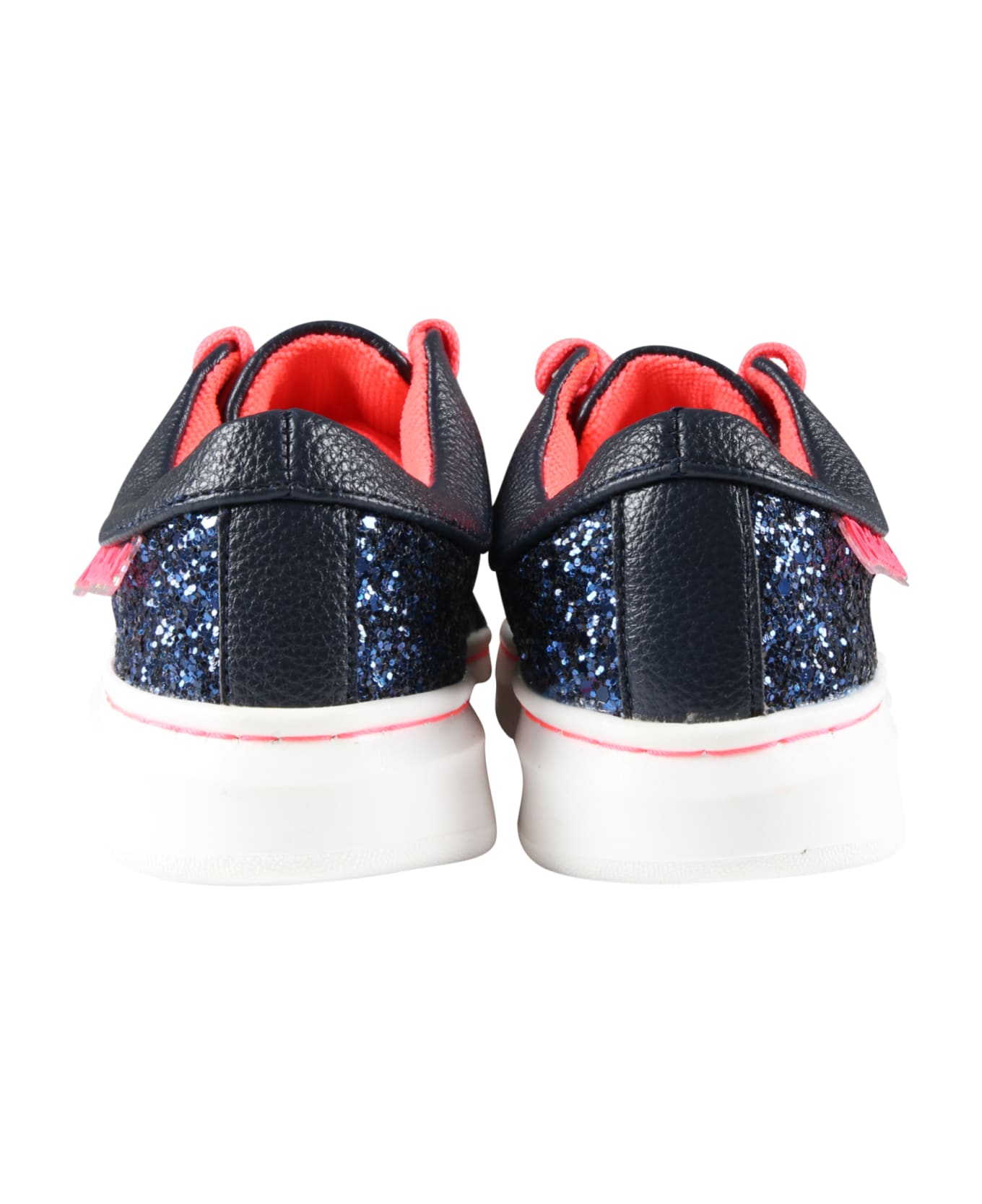 Billieblush Blue Sneakers For Girl With Logo Patch - Blue