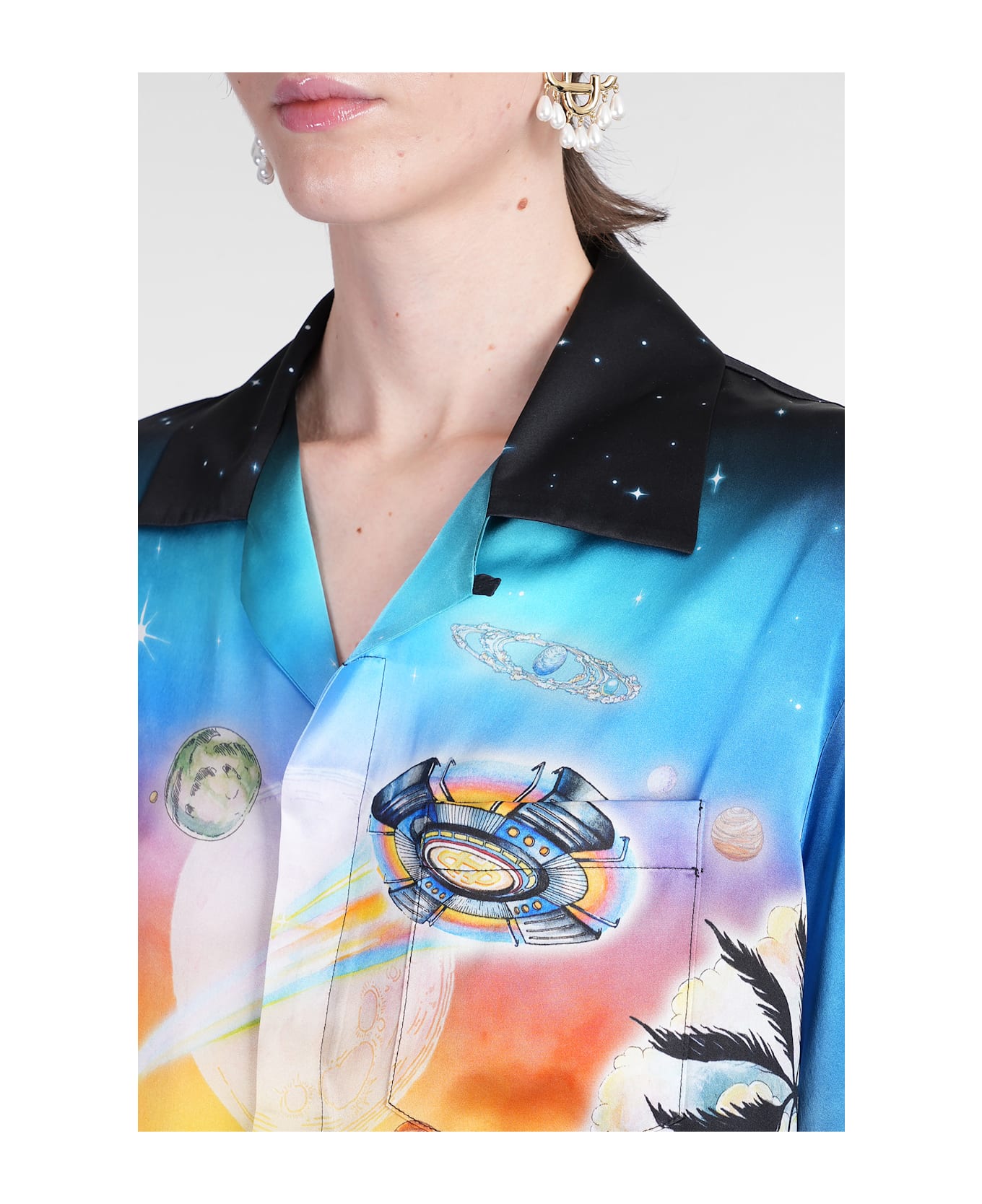 Casablanca Shirt In Multicolor Silk - multicolor