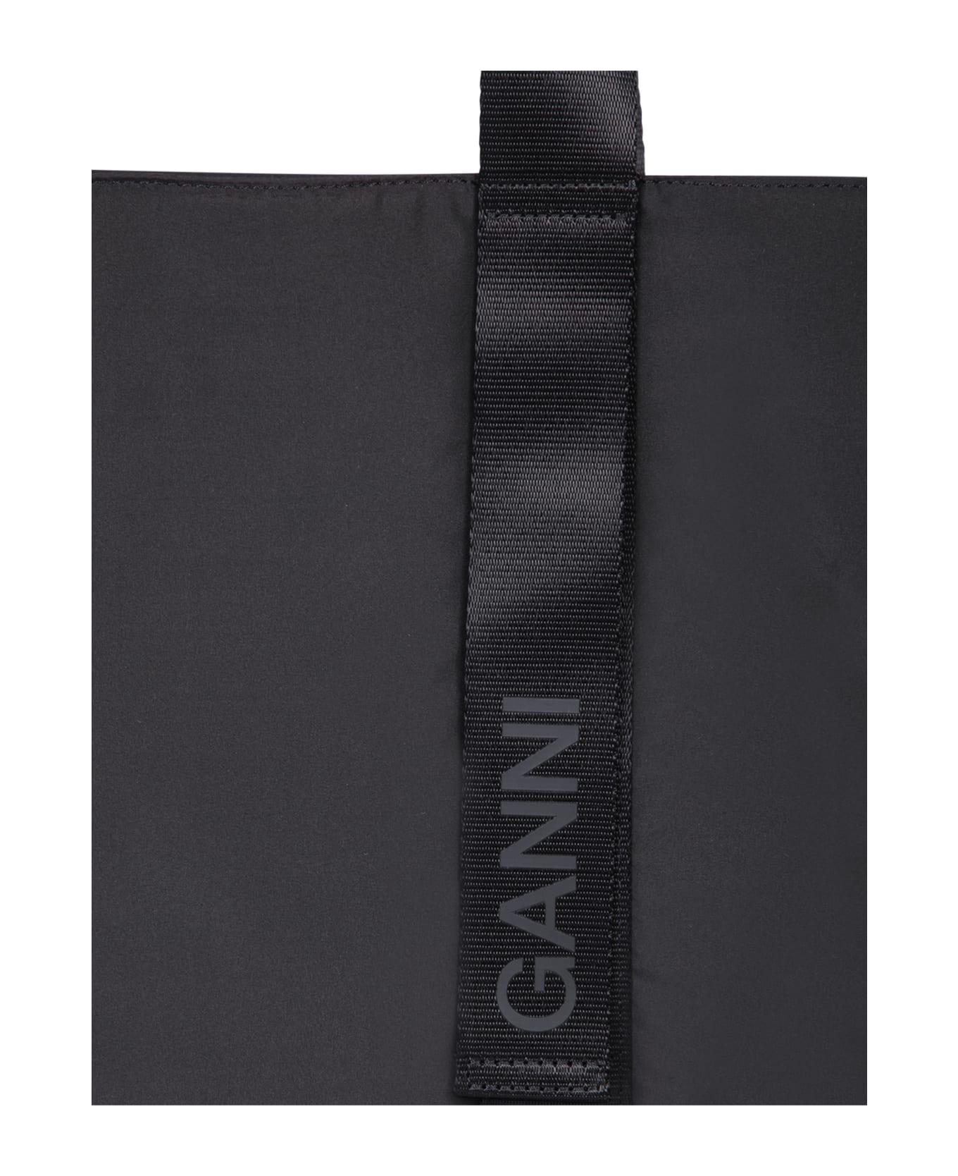 Ganni Tote In Black Polyester - black