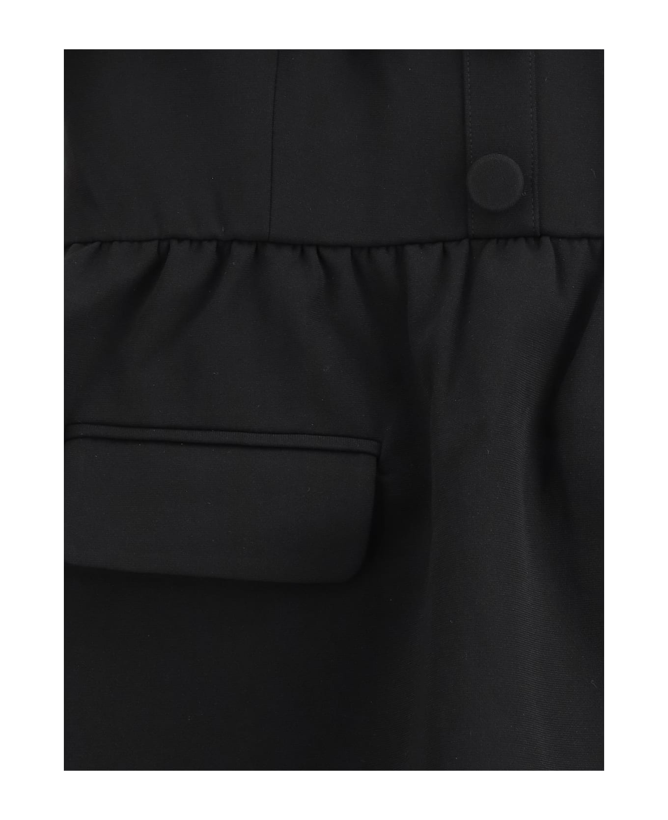 self-portrait Ruffled Crepe Jumpsuit - Black