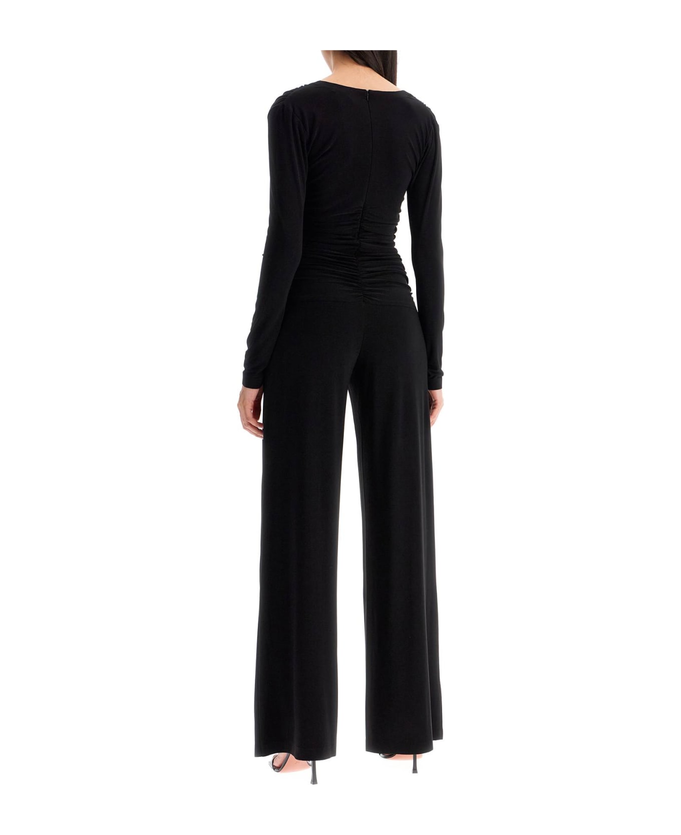 Norma Kamali Jumpsuit With Ruch - BLACK (Black)