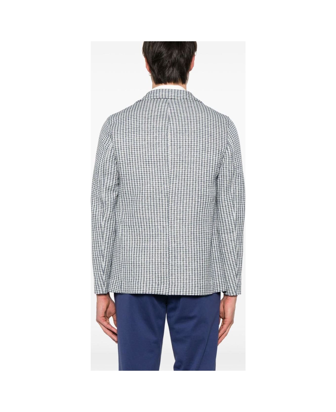 Circolo 1901 Checkered Blazer Jacket - Blue
