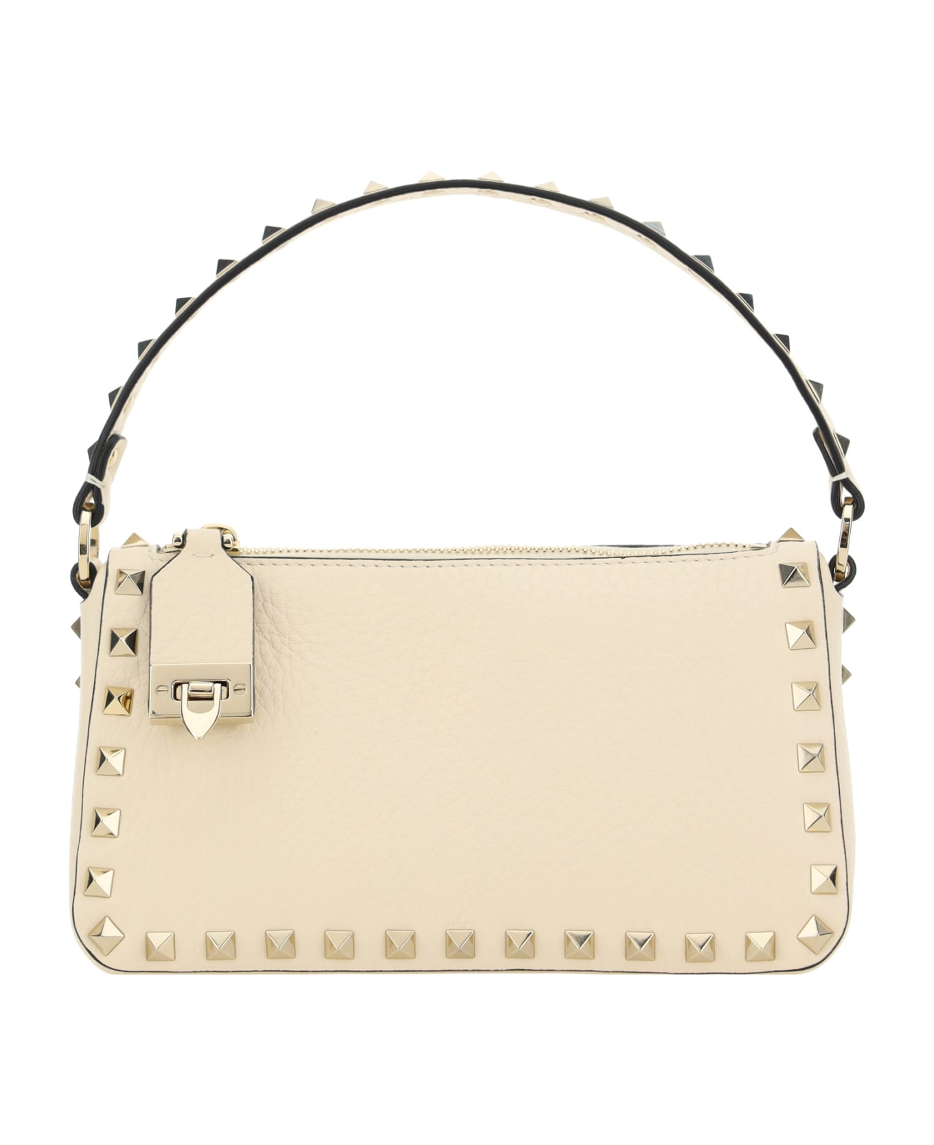 Valentino Garavani Small Rockstud Shoulder Bag - White