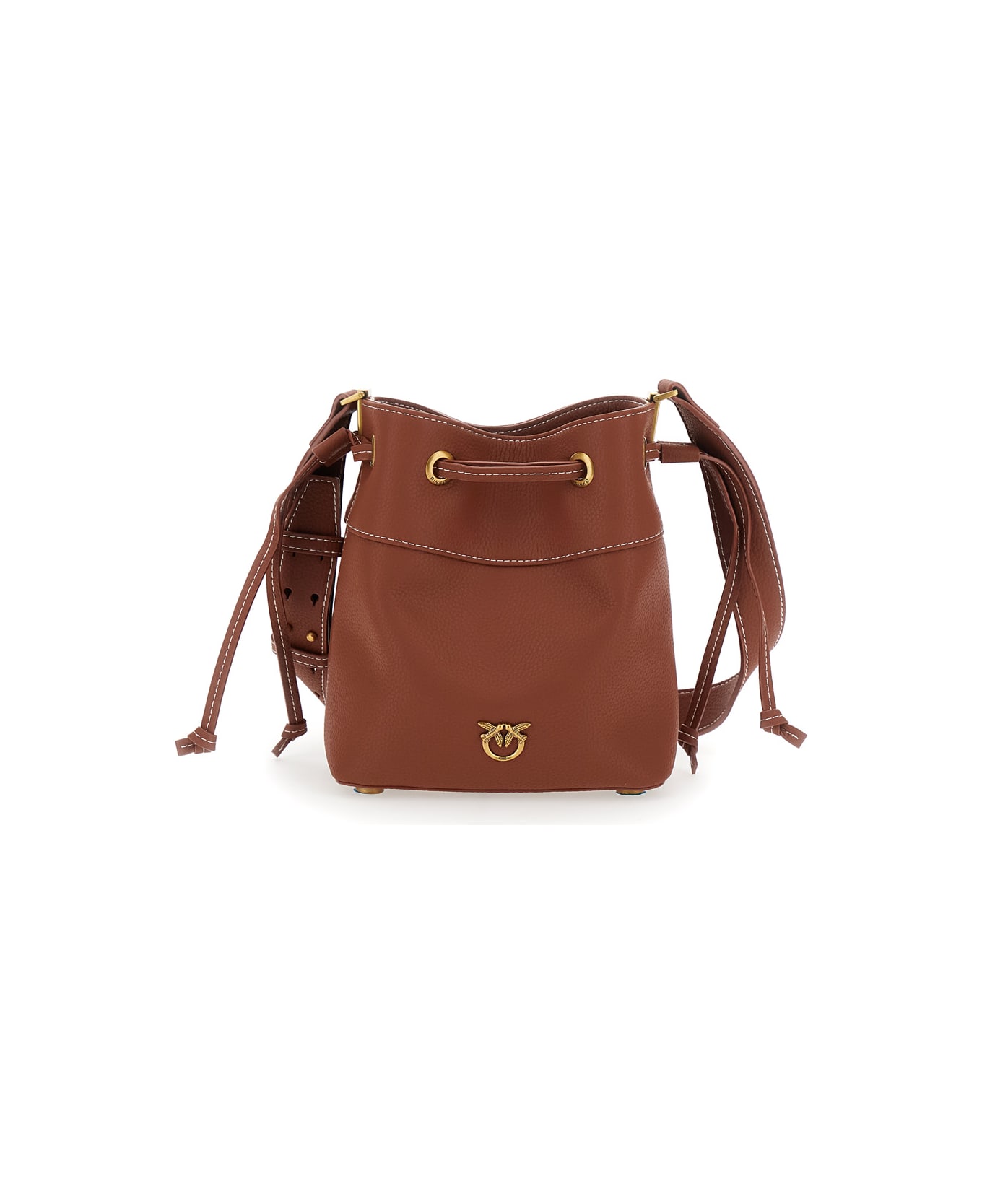 Pinko Mini Bucket Bag - Brown