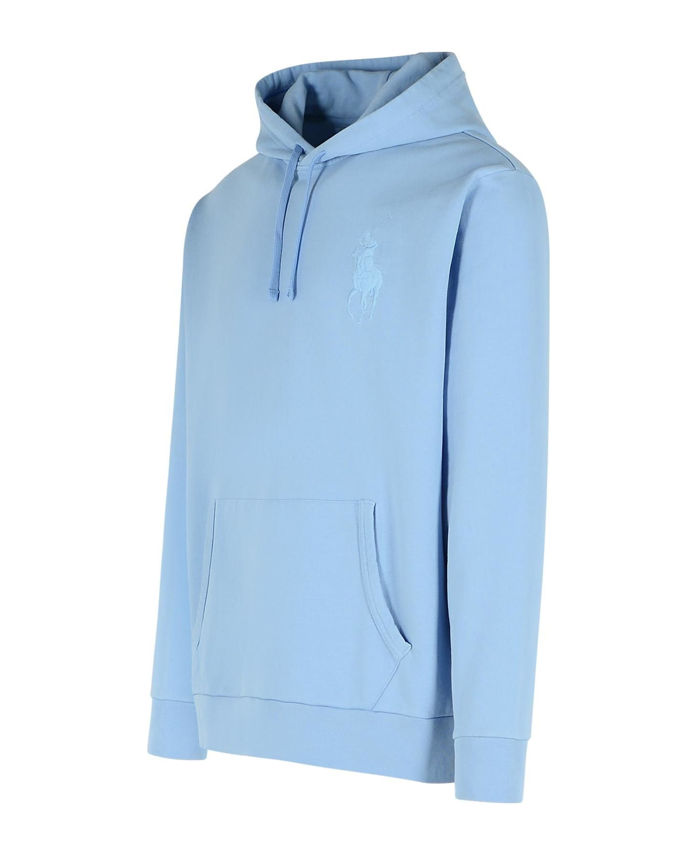 Ralph Lauren Big Pony Loopback Fleece Hoodie - CHAMBRAY BLUE