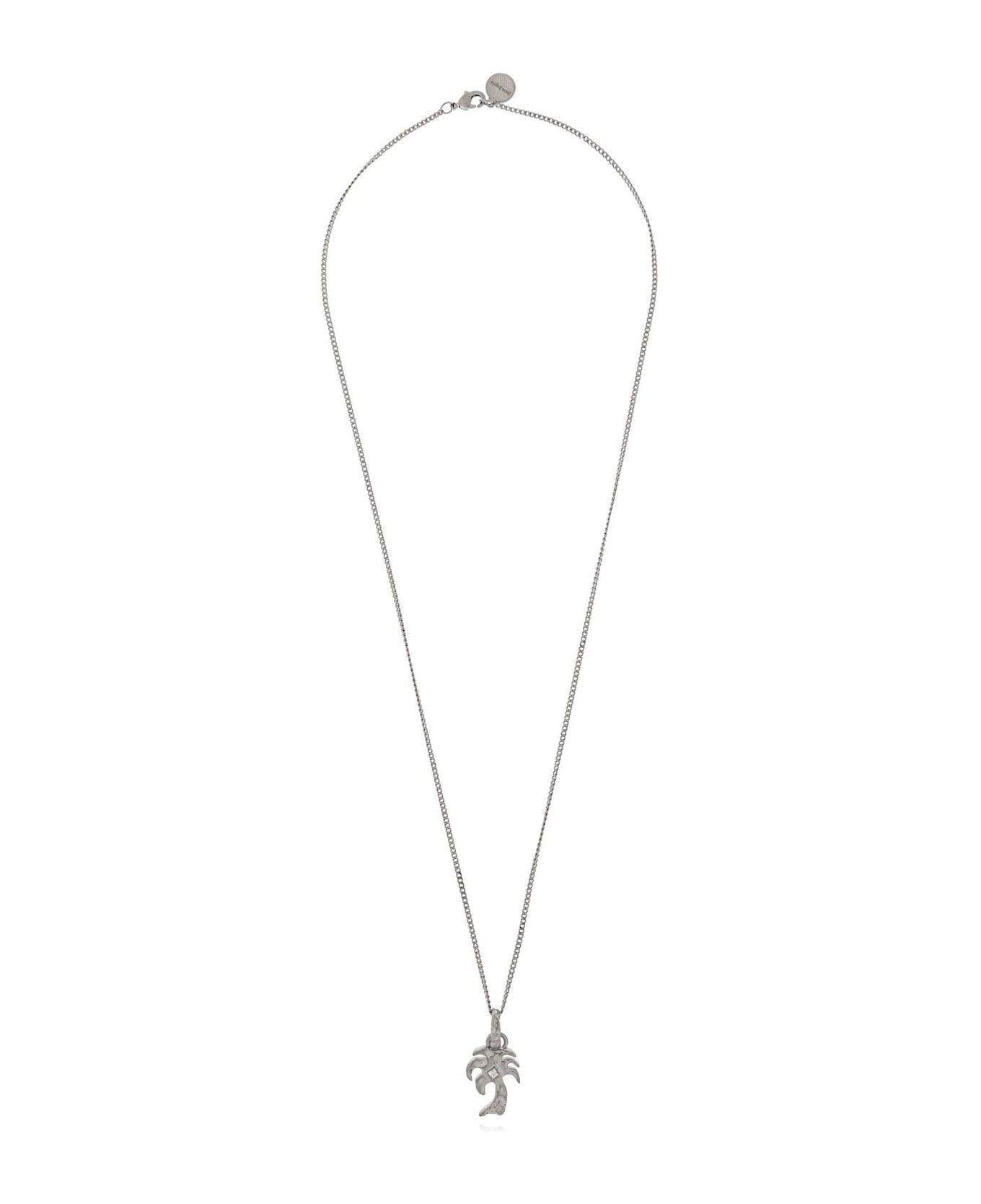 Palm Angels Palm Tree Charm Chain Necklace - SILVER