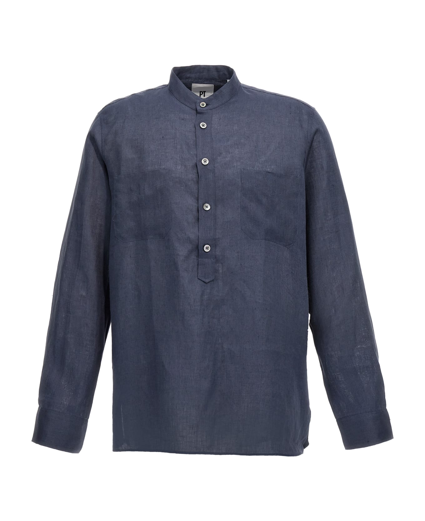 PT Torino Linen Shirt - Blue