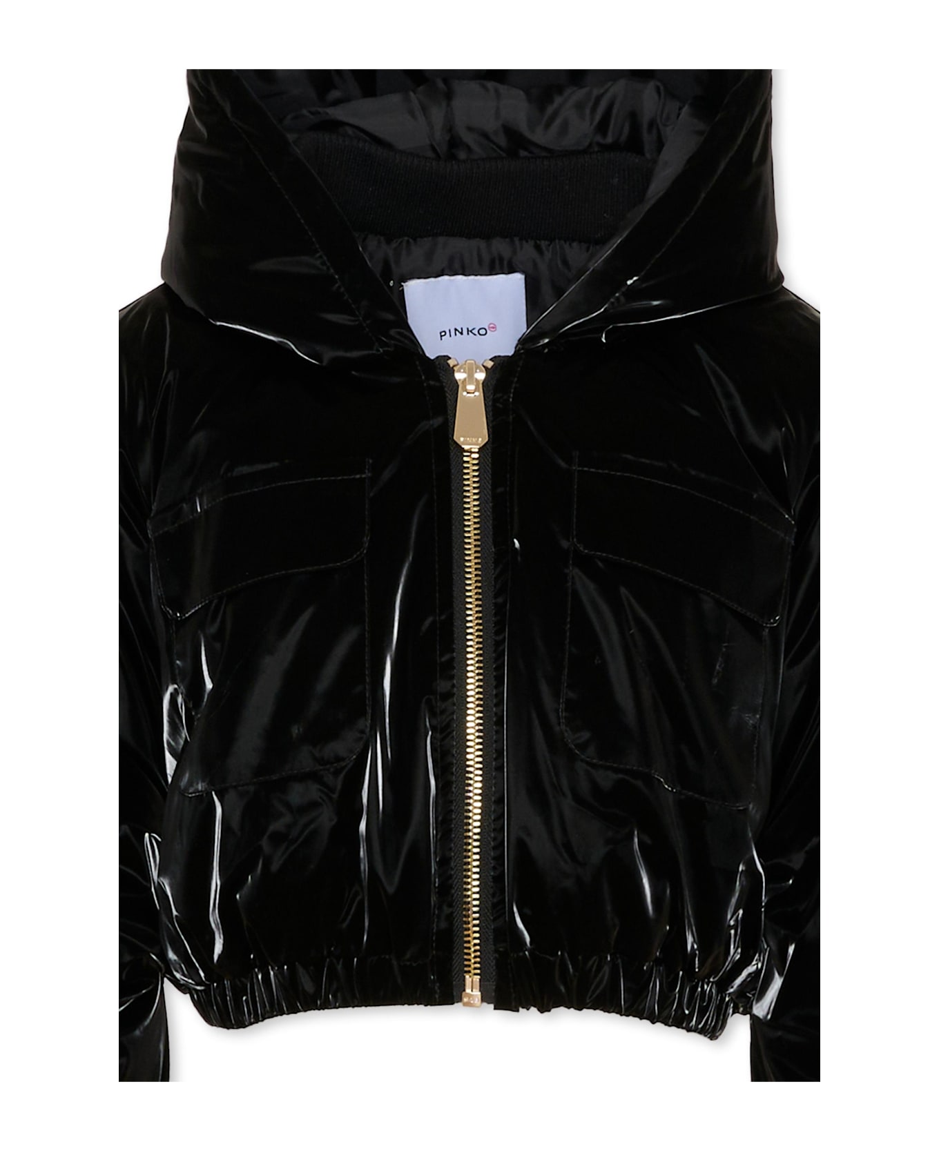 Pinko Black Crop Jacket For Girl - Black