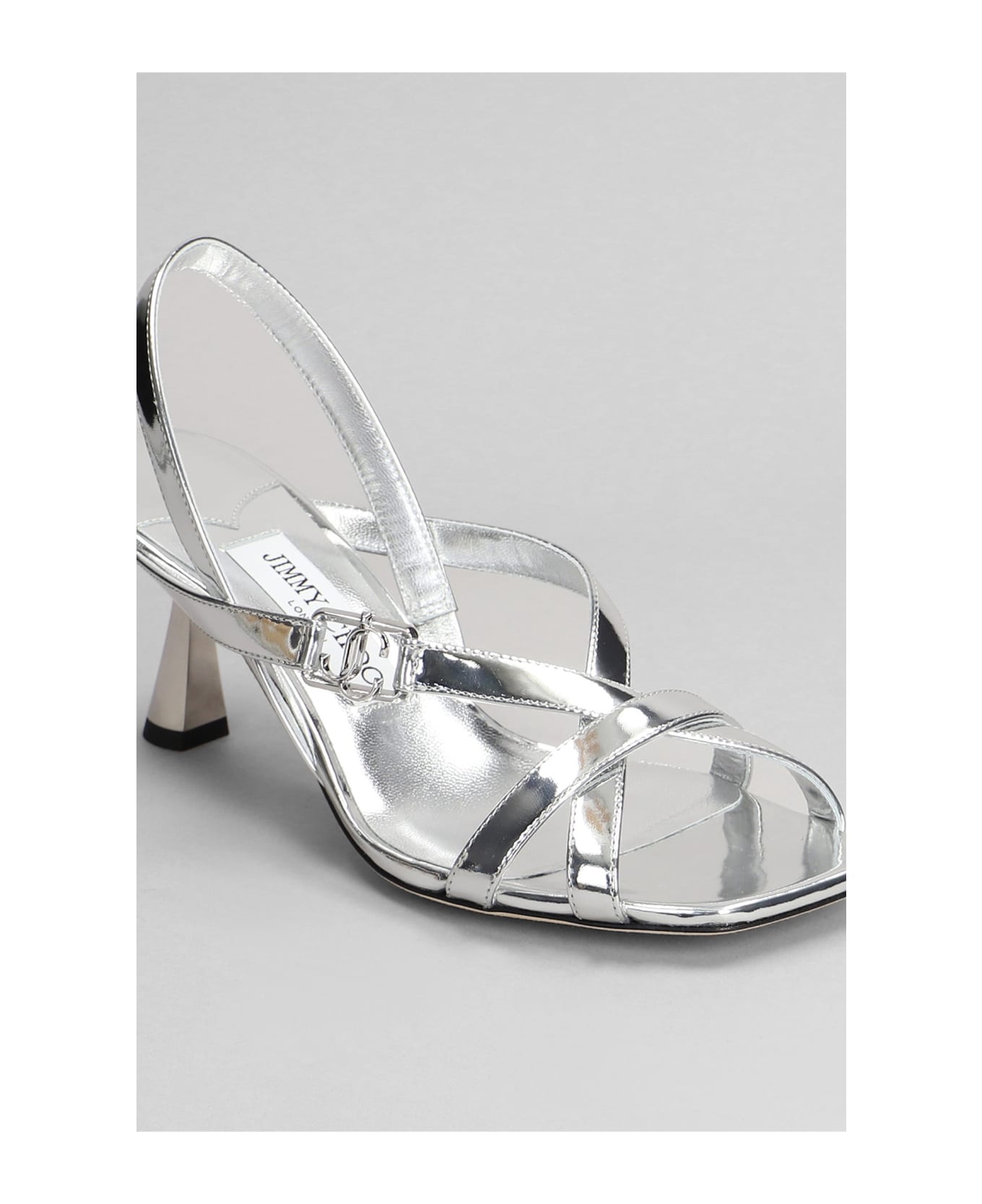 Jimmy Choo Jess 65 Sandals In Silver Leather - silver