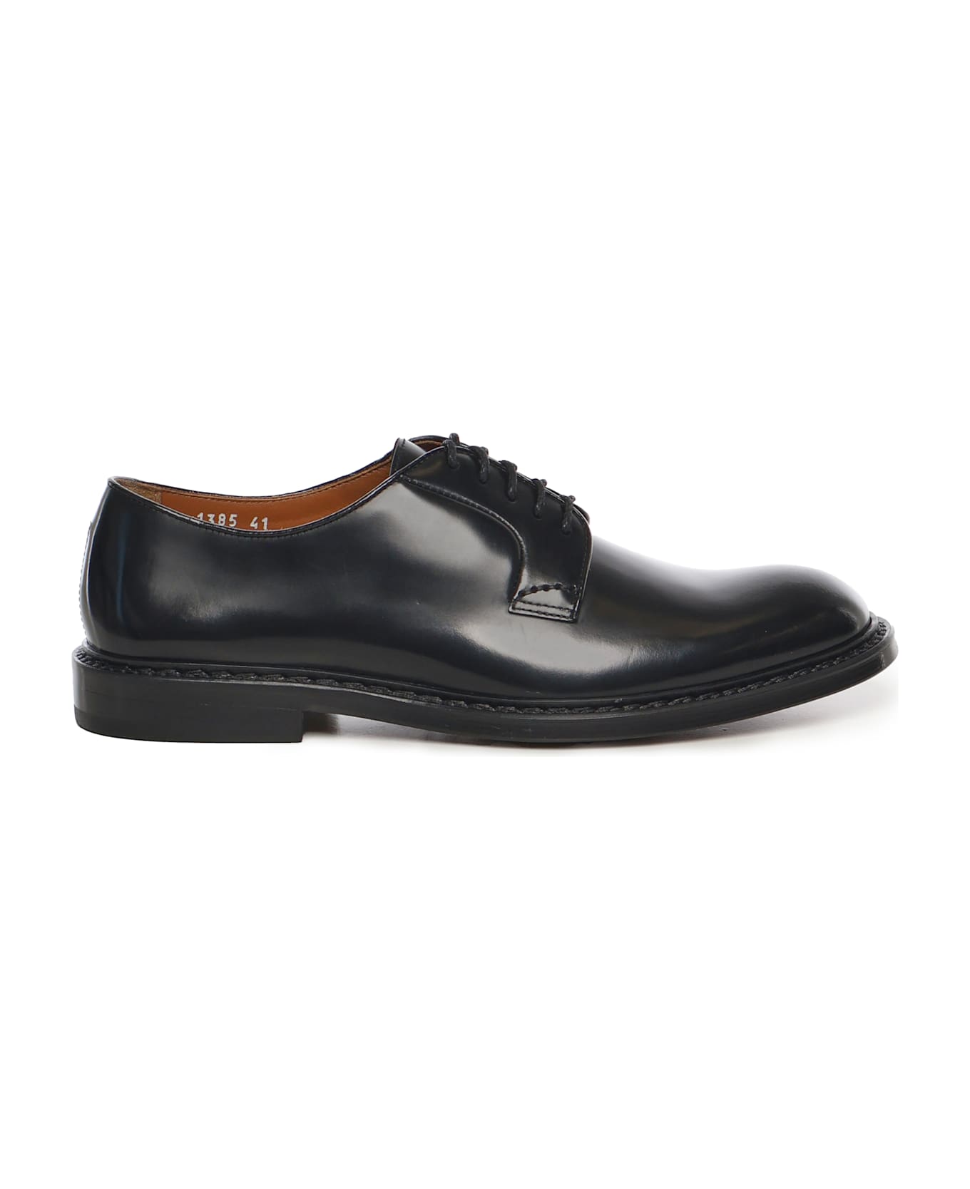 Doucal's Calfskin Derby - Black
