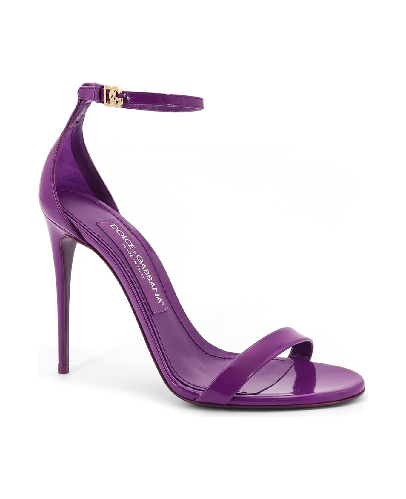 Dolce 
Gabbana Keira Patent Leather Sandals - VIOLA BRILLANTE 1