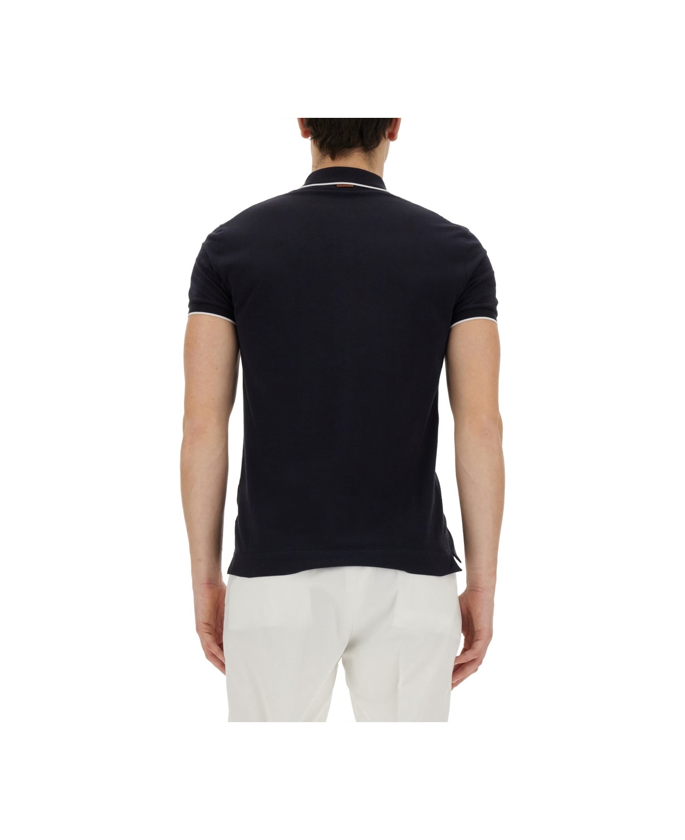 Zegna Polo With Logo - BLUE