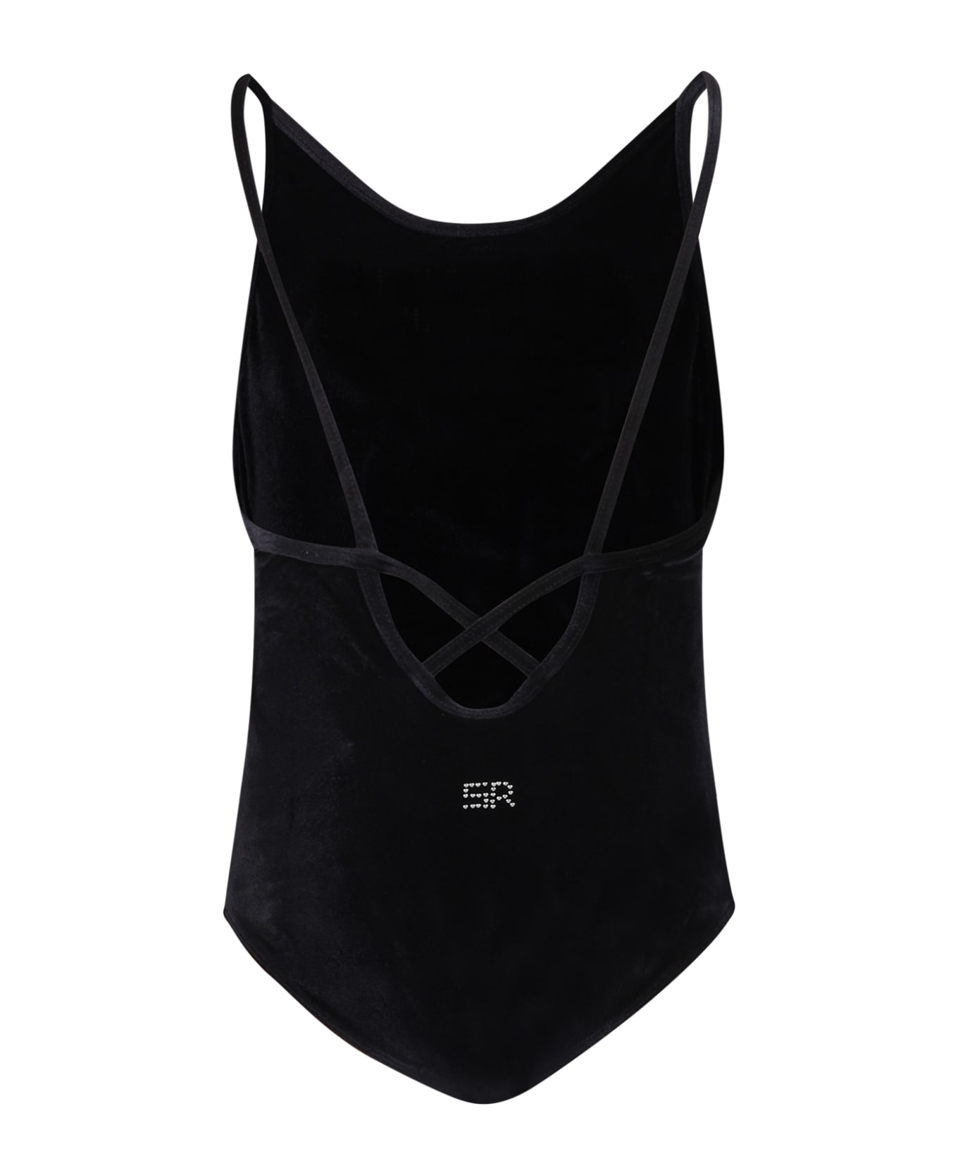Rykiel Enfant Black Swimsuit For Girl With Logo - Black