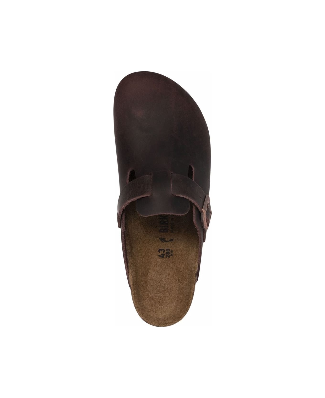 Birkenstock Boston Leather Slippers - Brown