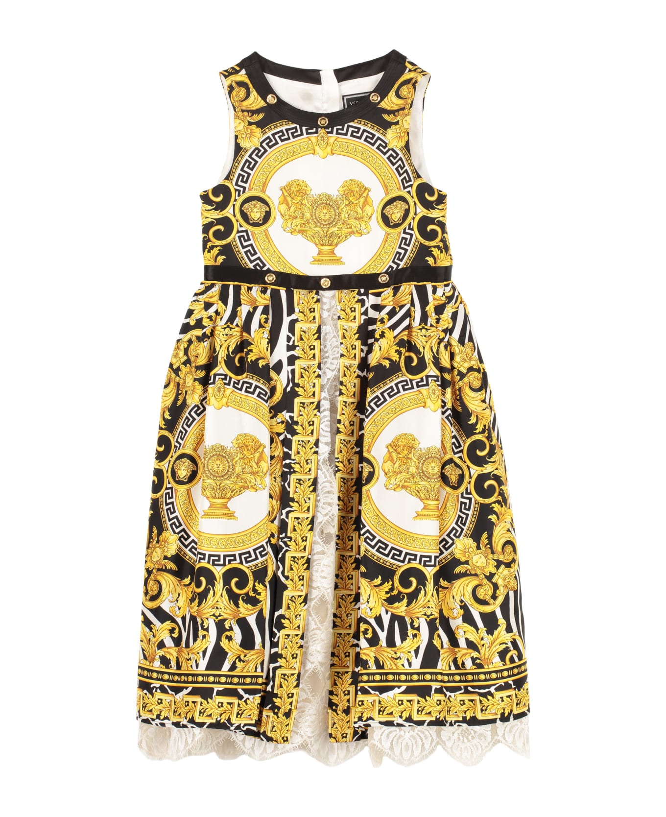 Young Versace Printed Twill Dress - Multicolor