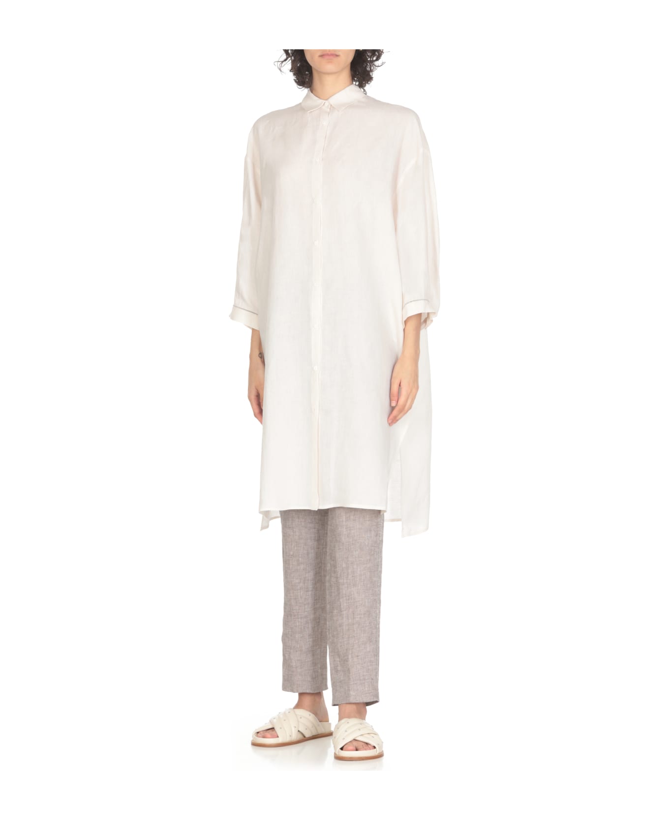 Peserico Linen Dress - Ivory