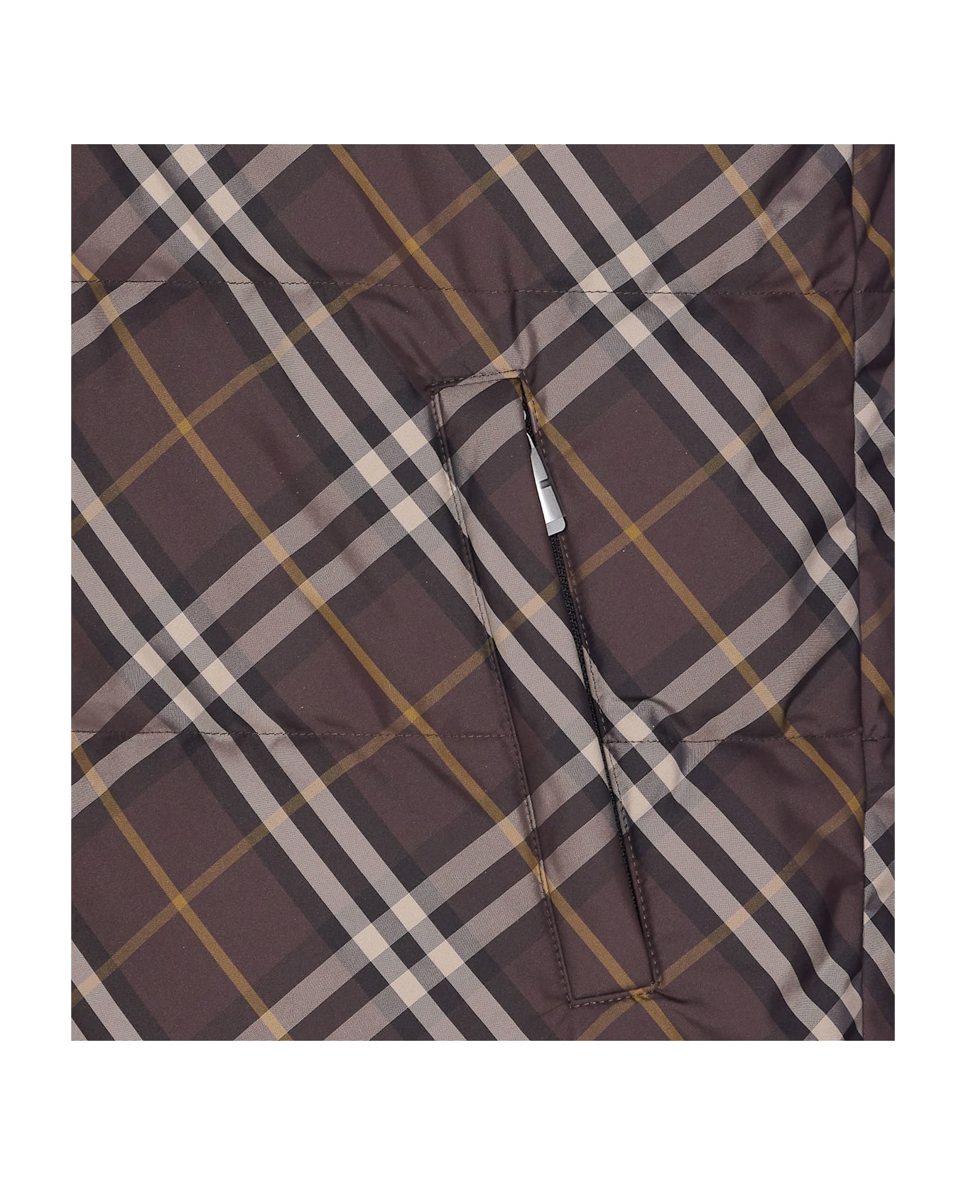 Burberry Check Reversible Padded Vest - Brown