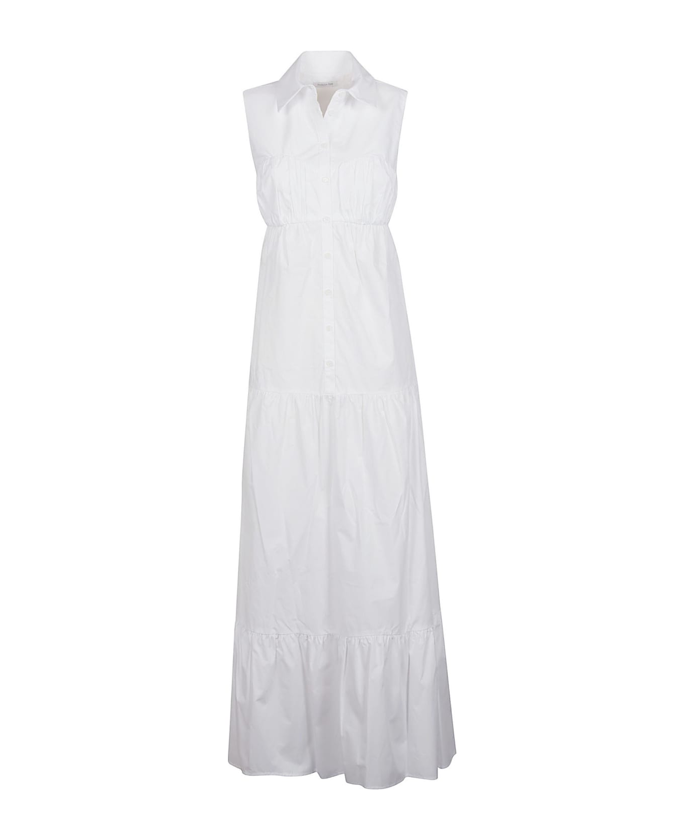Patrizia Pepe Chemisier Long Dress - Bianco Ottico