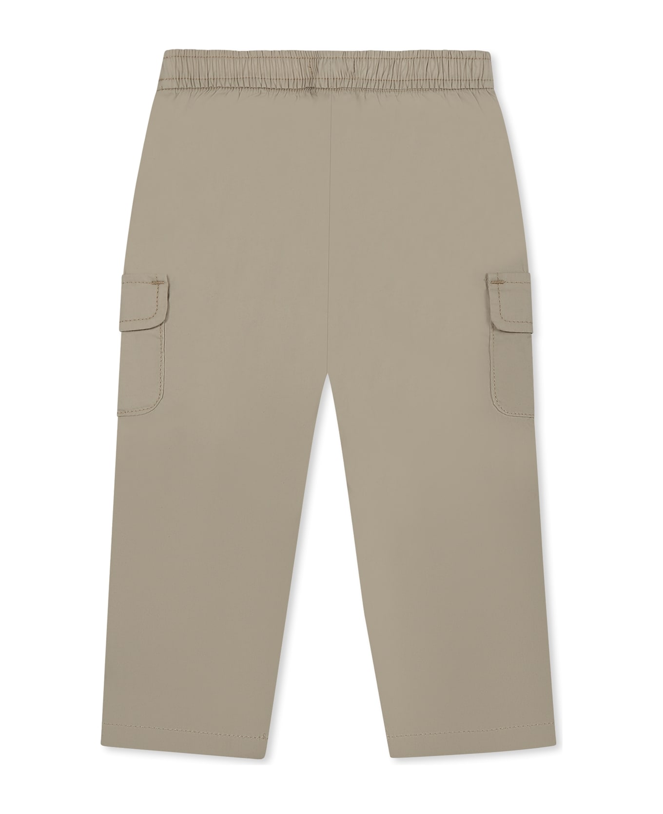 Tommy Hilfiger Beige Trousers For Baby Boy With Flag - Beige