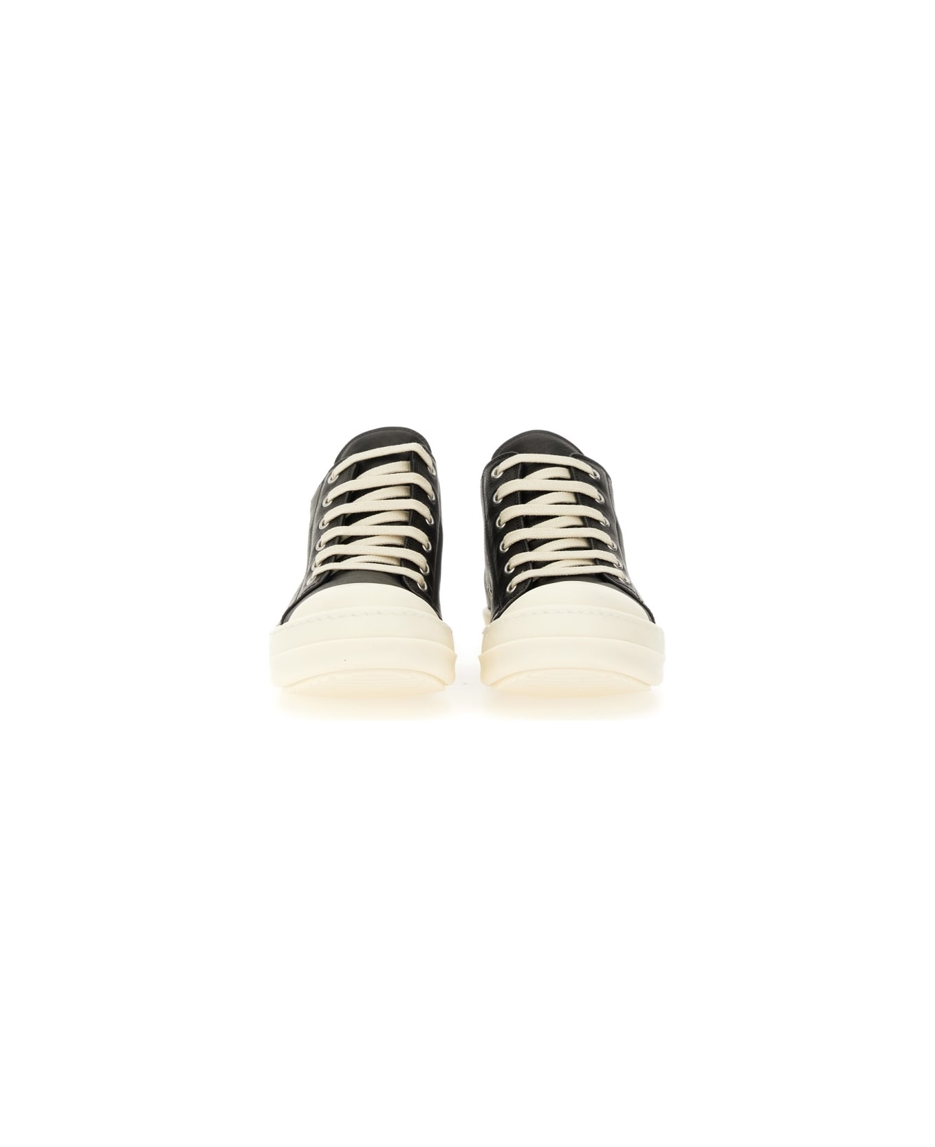 Rick Owens Leather Sneaker - BLACK