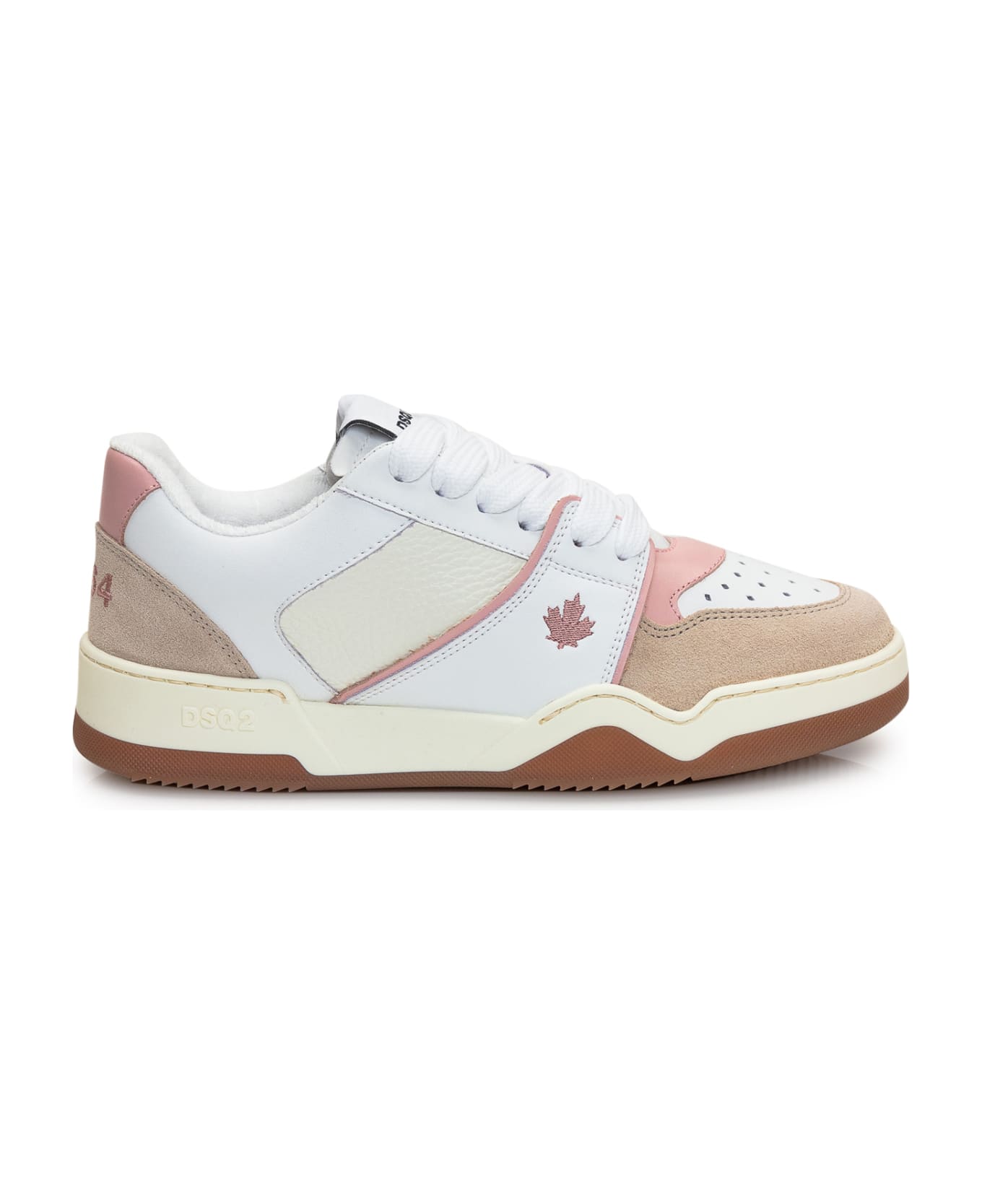 Dsquared2 Spiker Leather Low-top Sneakers - White