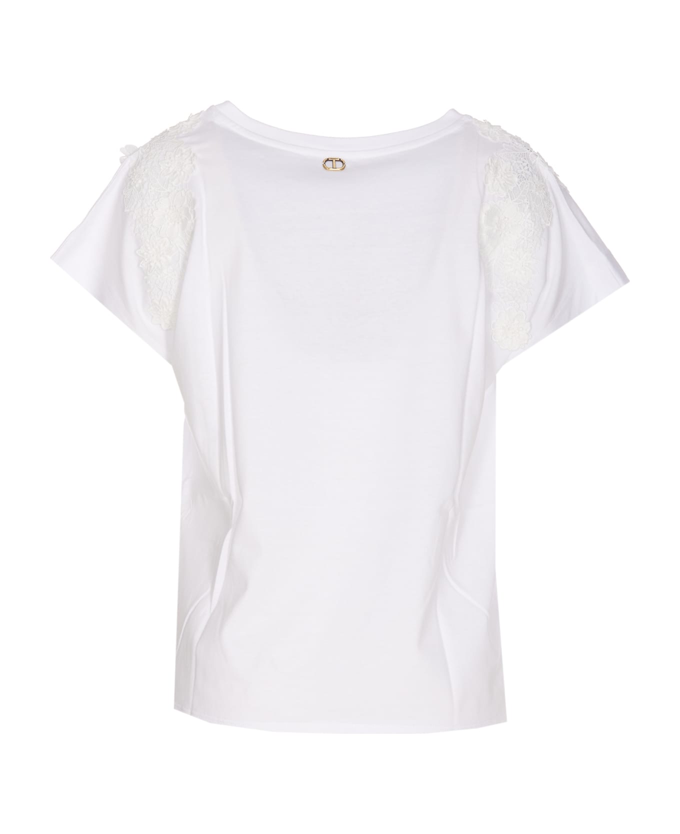 TwinSet T-shirt With Lace Details - Bianco