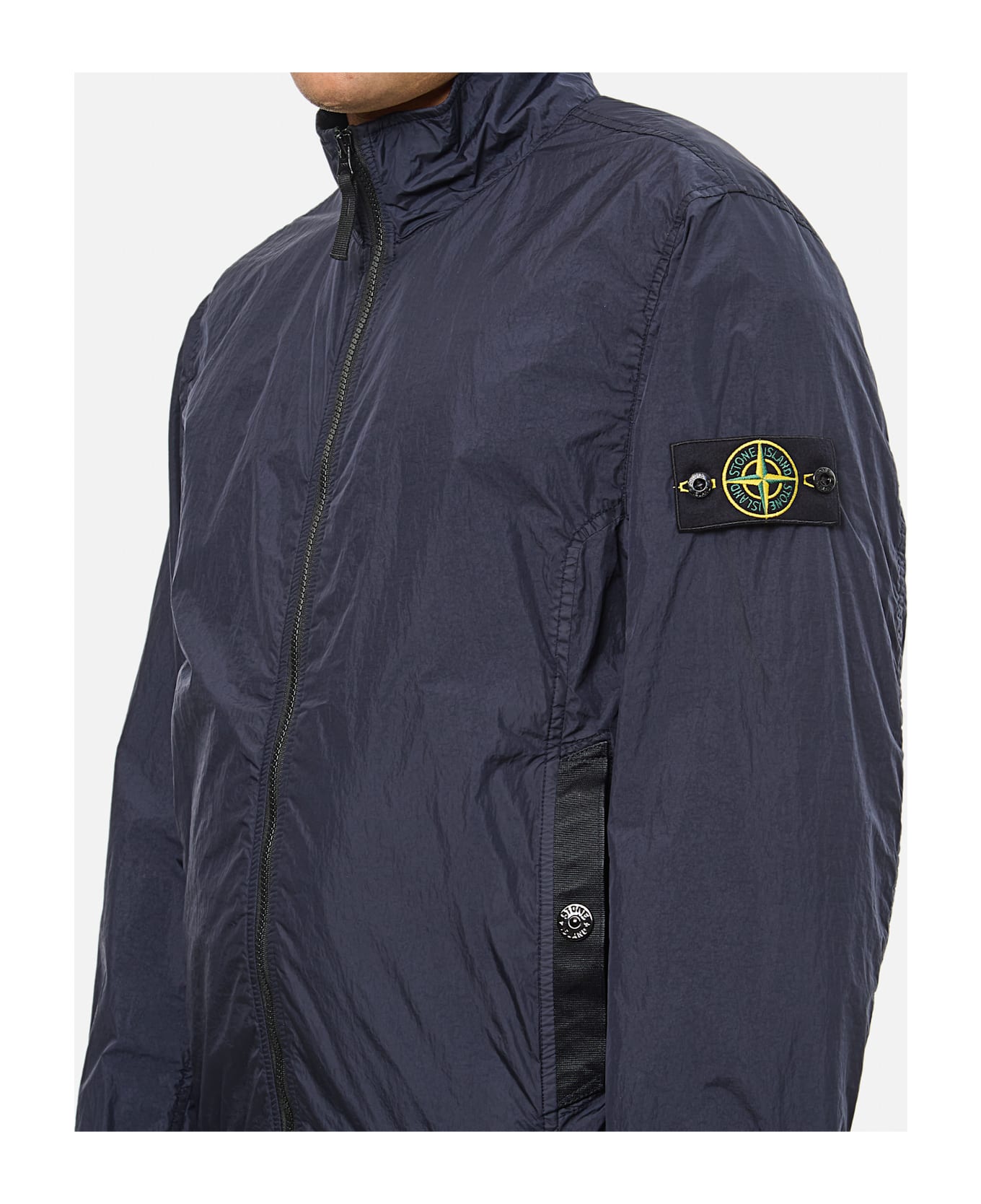 Stone Island Compass-badge High-neck Jacket - Blue