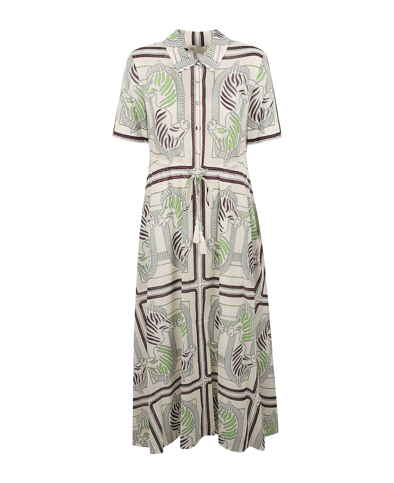 Tory Burch Printed Cotton Shirt Dress - MultiColour