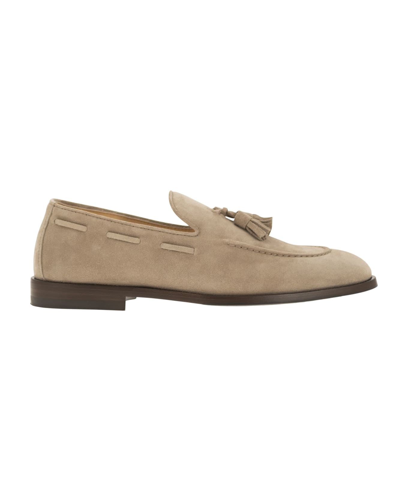 Brunello Cucinelli Suede Moccasins With Tassels - Rope ローファー＆デッキシューズ