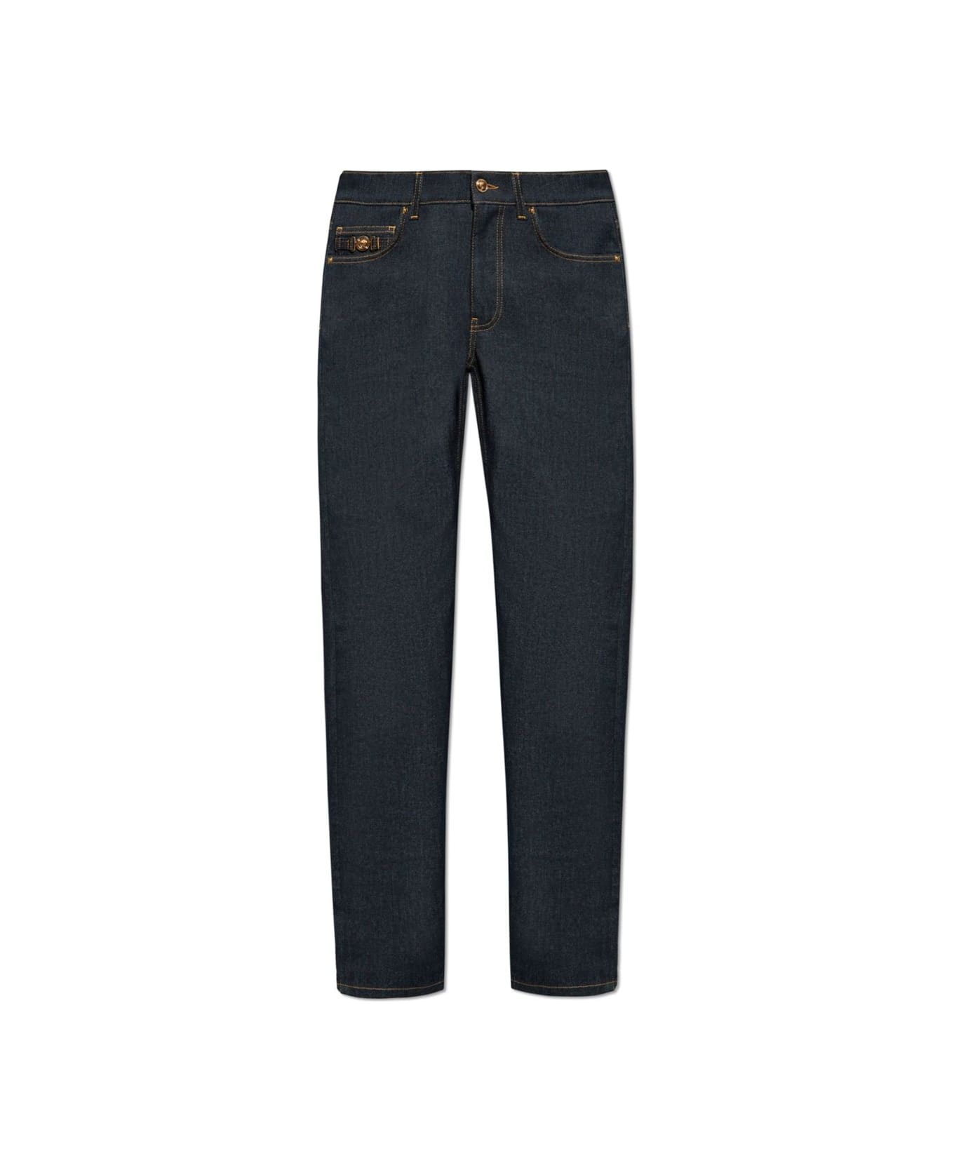 Versace Mid-rise Slim-cut Jeans - Blu Denim