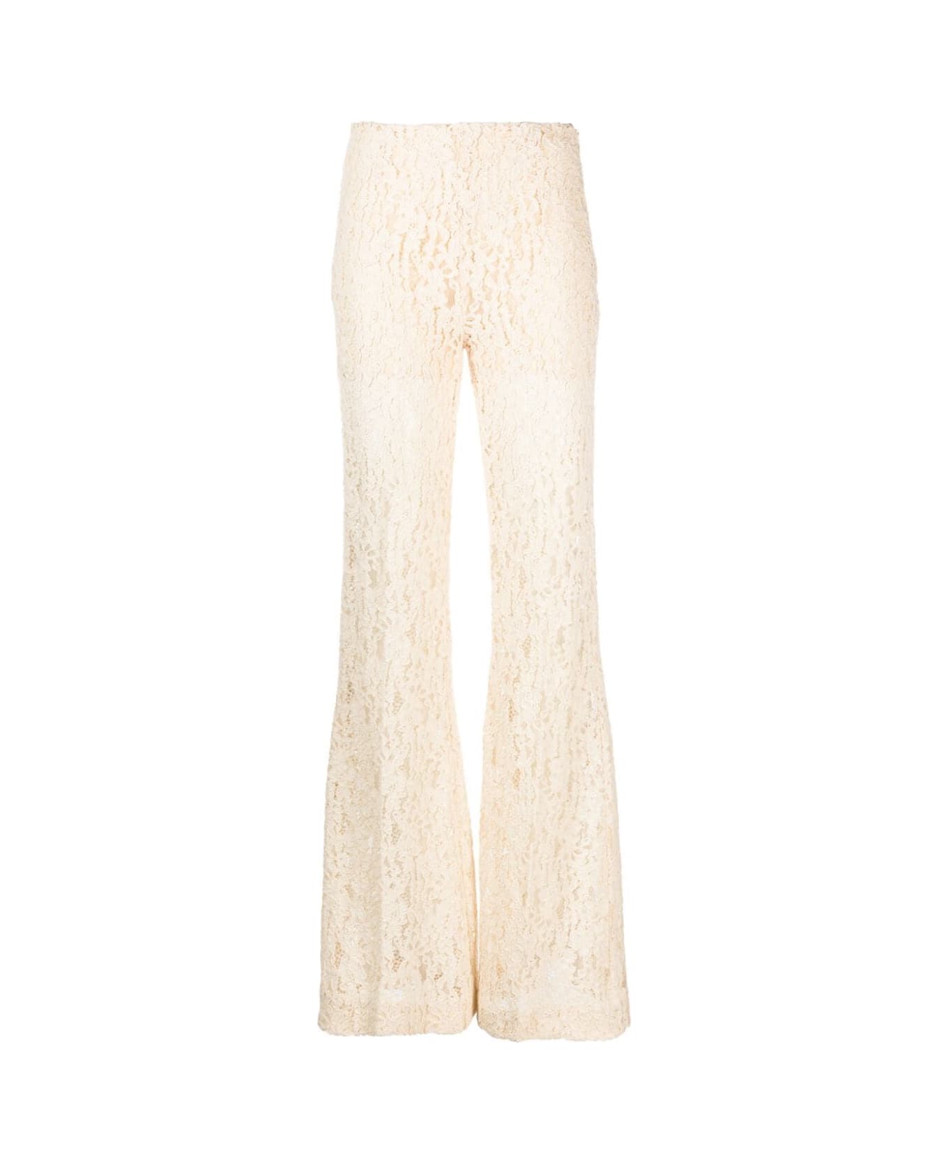 TwinSet Flared Laced Pants - Ivory