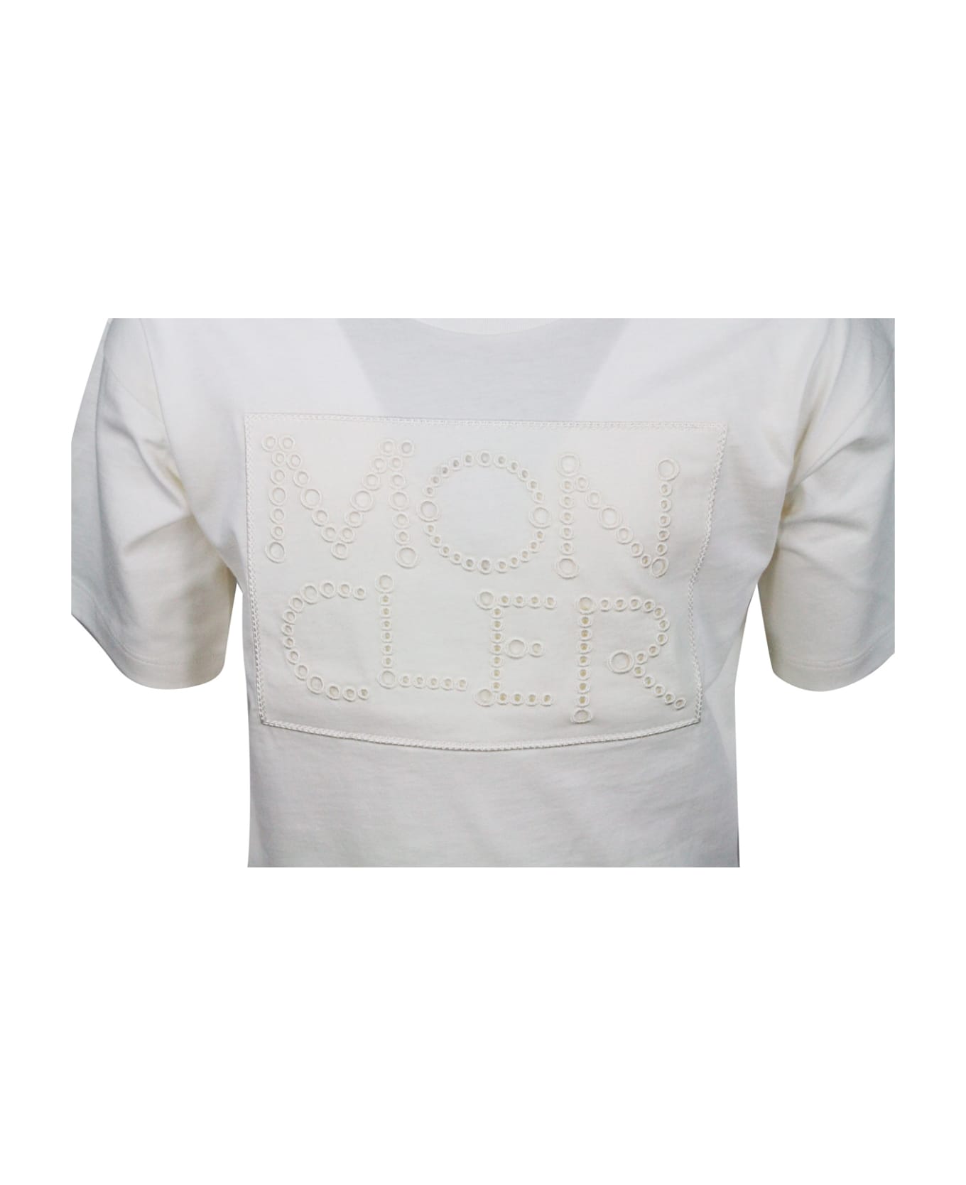 Moncler Round-neck T-shirt - cream Tシャツ＆ポロシャツ