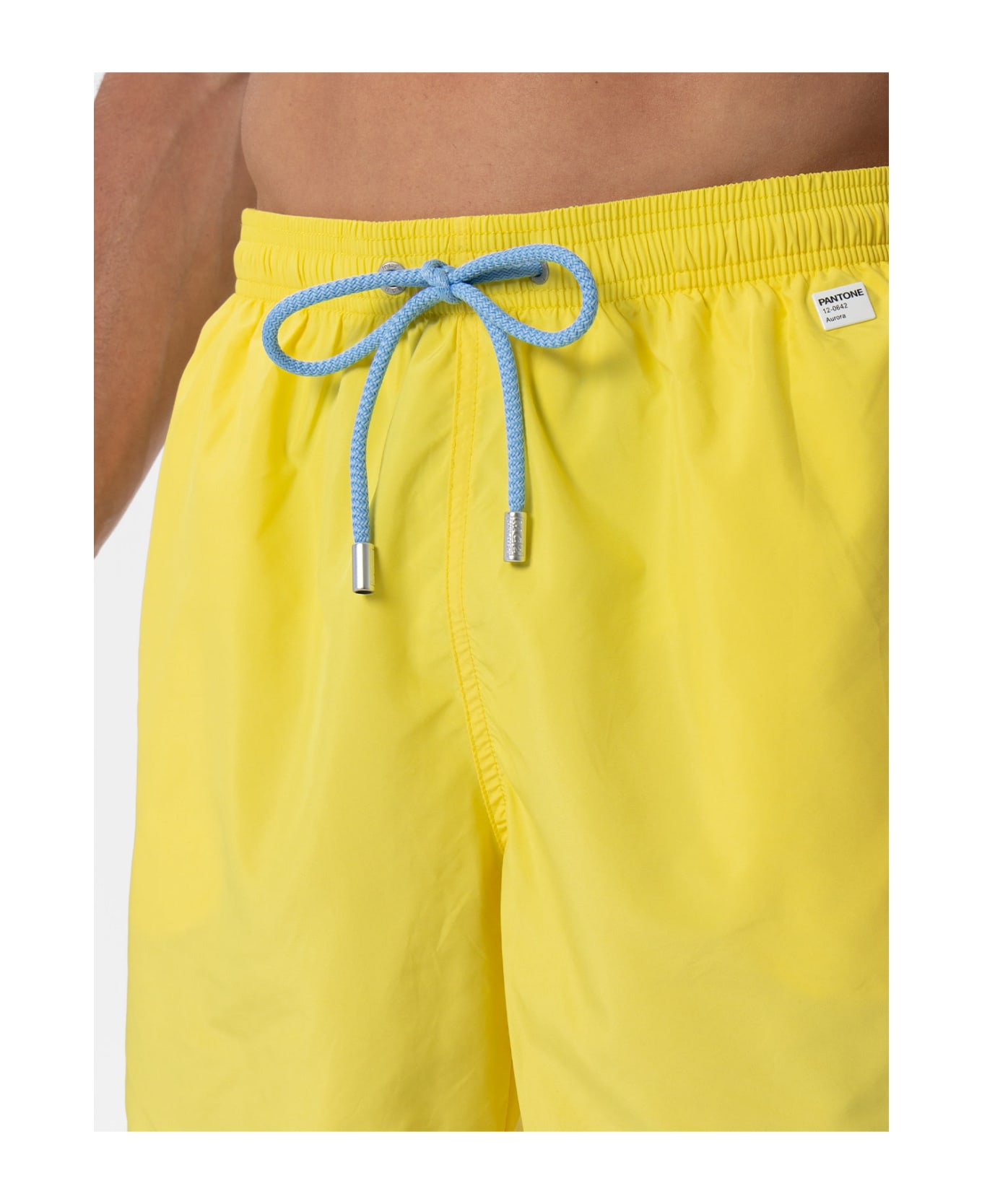 MC2 Saint Barth Man Lightweight Fabric Light Yellow Swim Shorts Lighting Pantone | Pantone® Special Edition - YELLOW