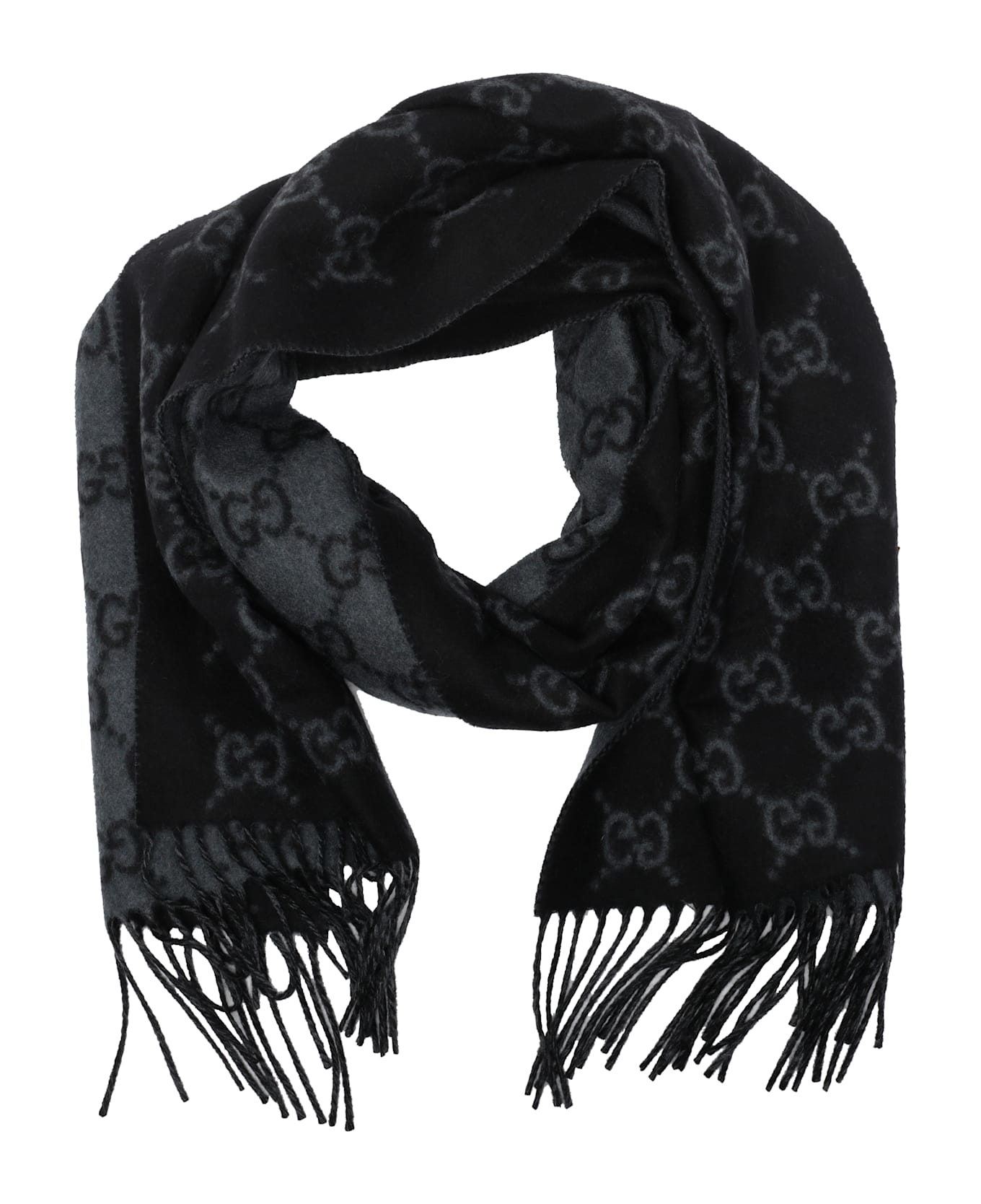 Gucci Gg Cashmere Shawl - Black