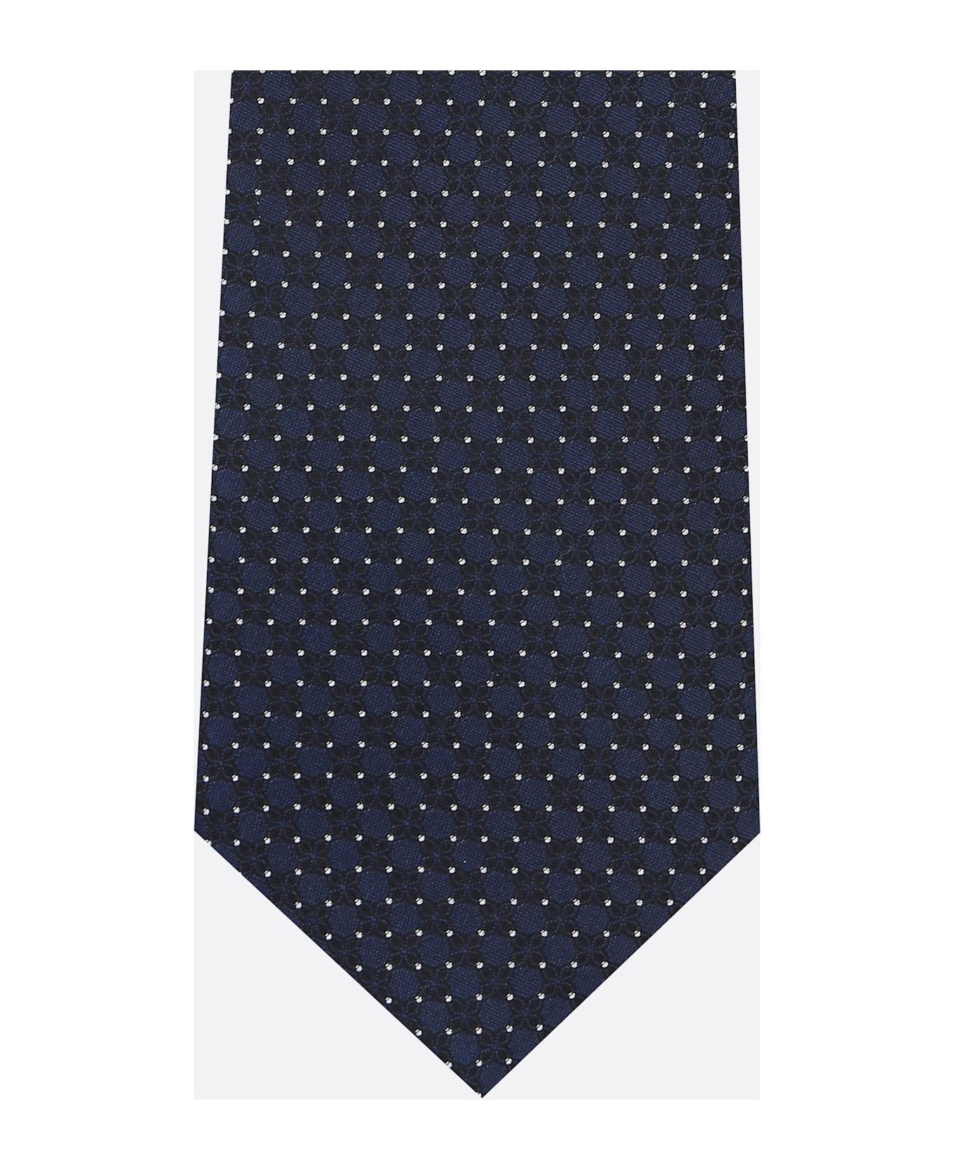 Zegna Silk Jacquard Tie - Navy