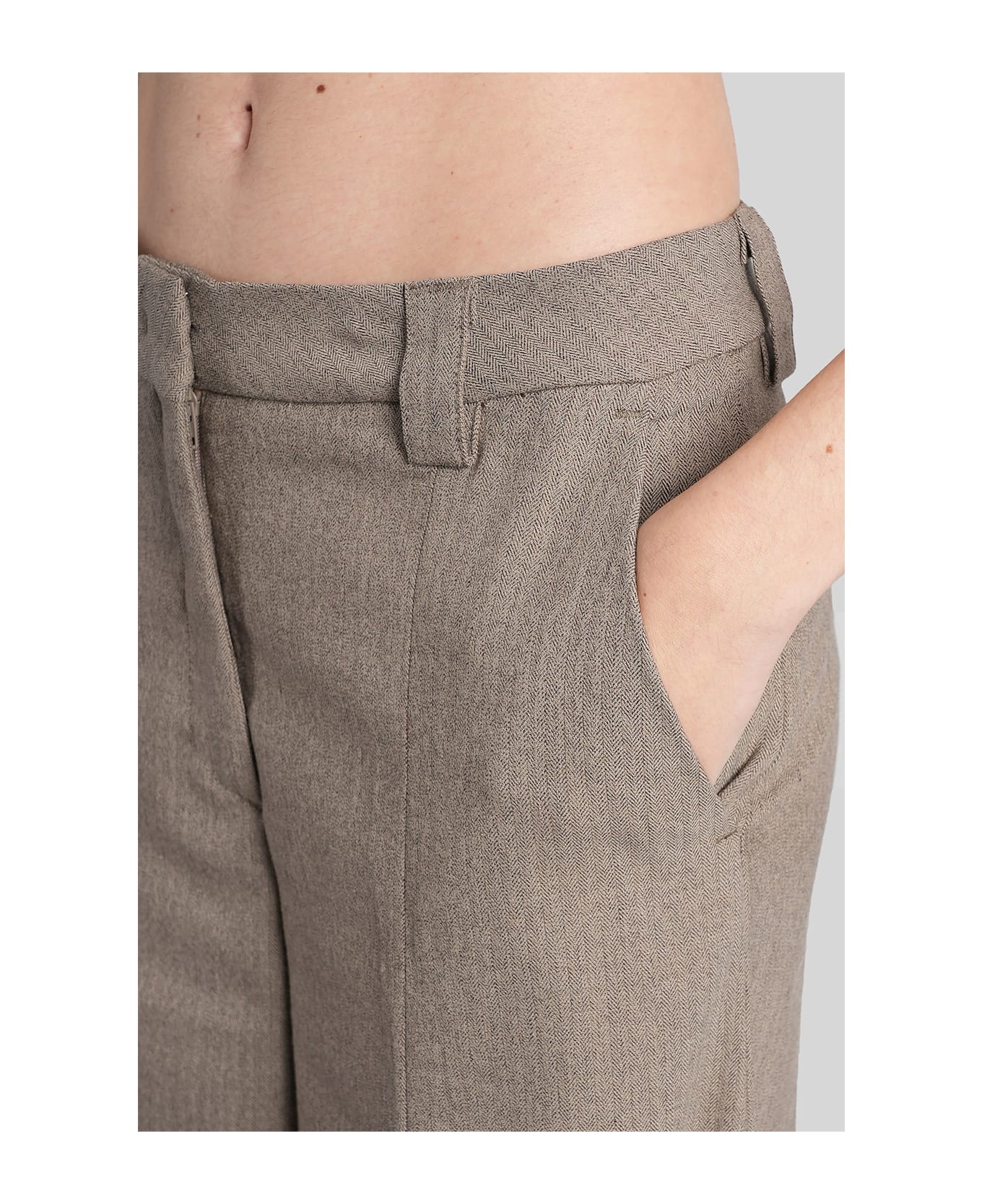 TheLatest C-alma Pants In Taupe Wool - taupe