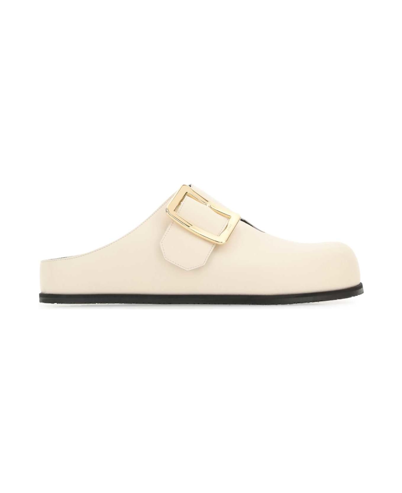 Bally Ivory Leather Lulu Slippers - Multicolor