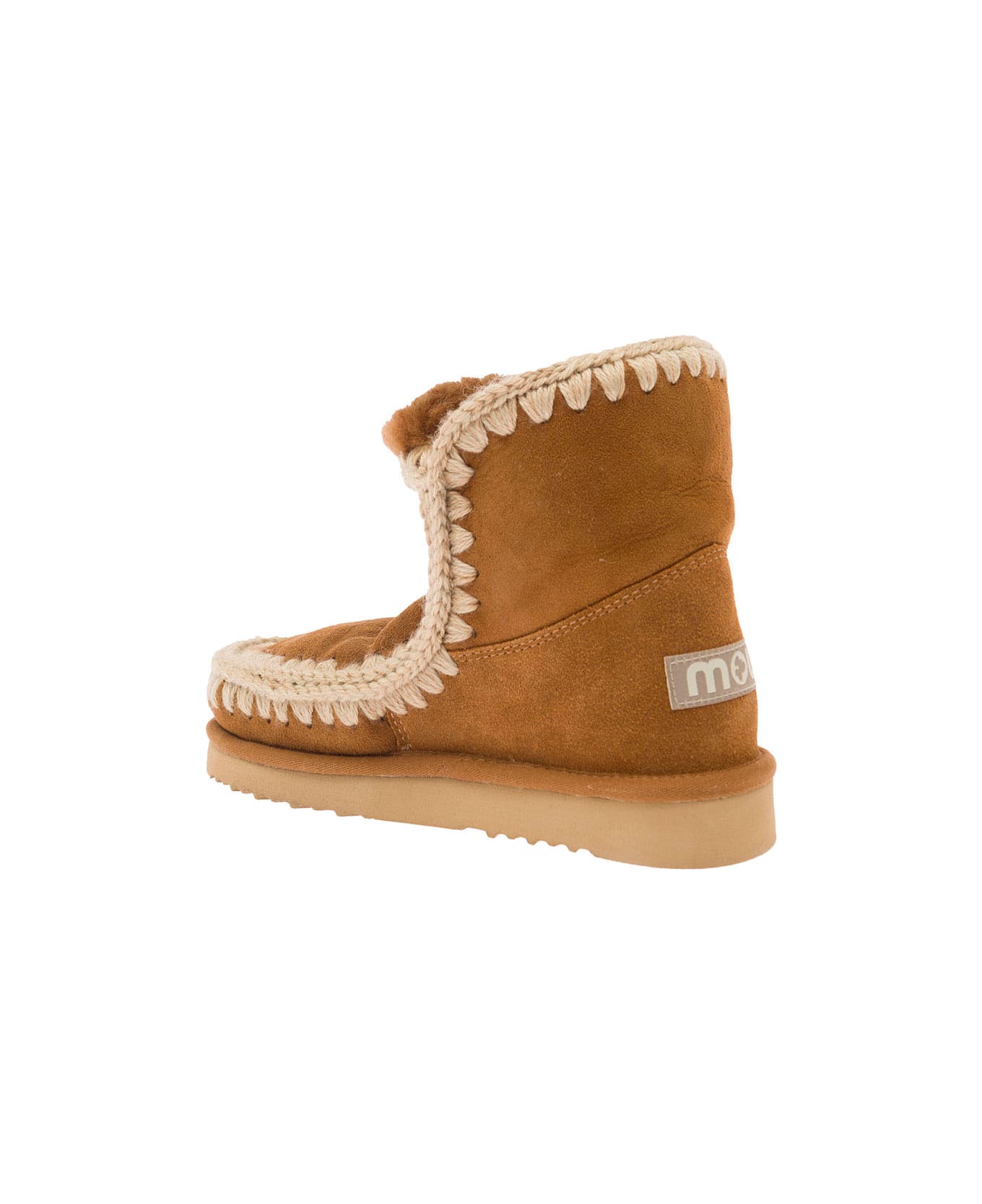 Mou 'erkimo' Brown Boots With Rear Logo Application In Suede Woman - Brown