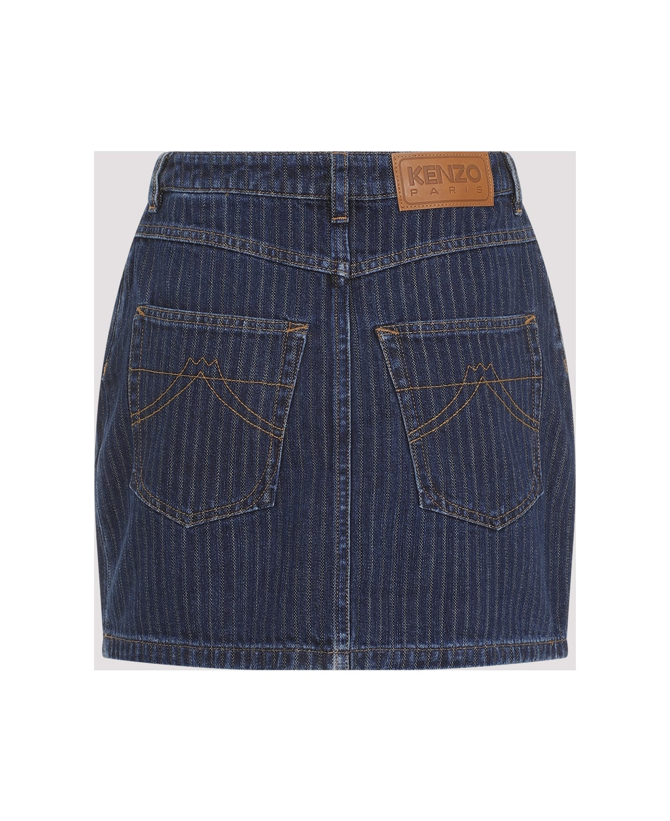 Kenzo Mini Stripped Skirt - Dd Dark Stone Blue