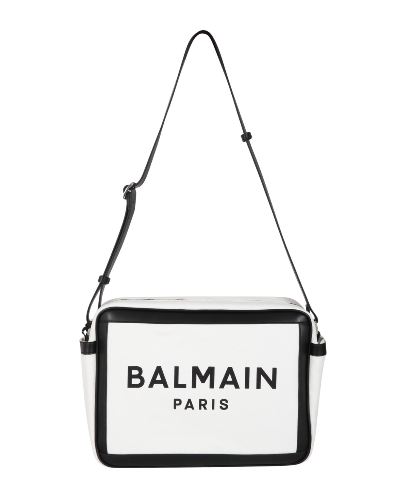 Balmain Changing Bag With Logo - Bianco-nero