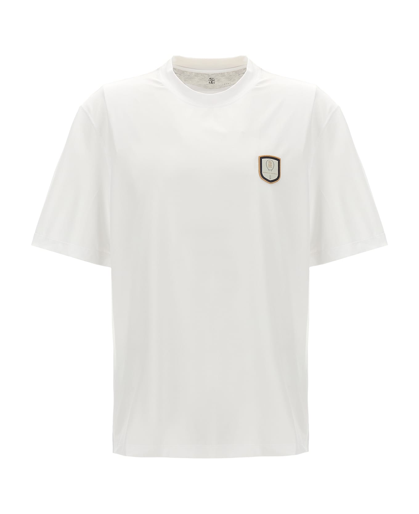 Brunello Cucinelli Logo Patch T-shirt - White