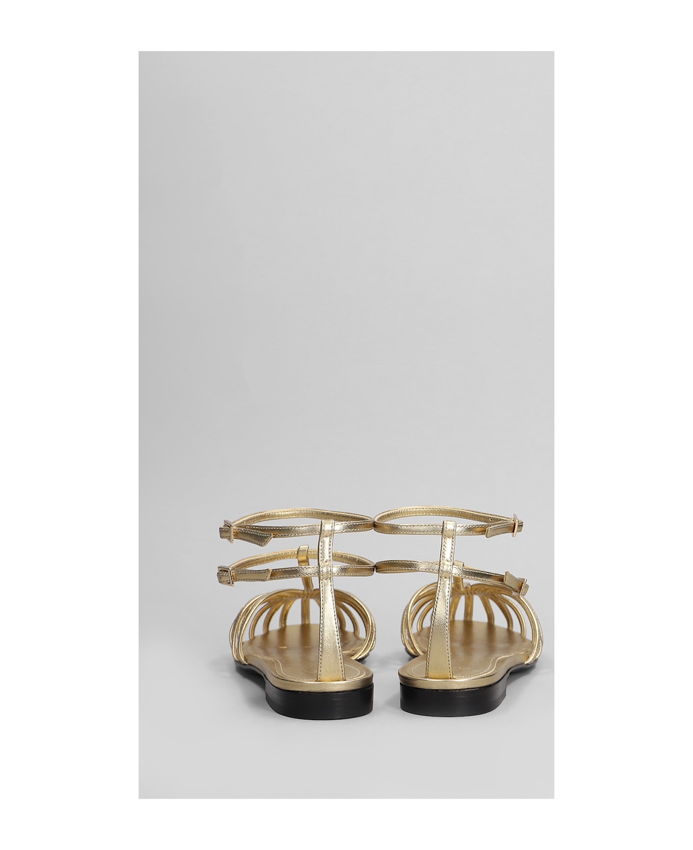Alevì Elena 005 Flats In Gold Leather - gold