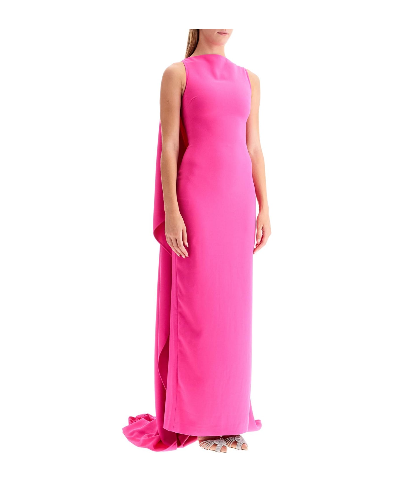 Solace London 'kaila' Long Dress - Pink