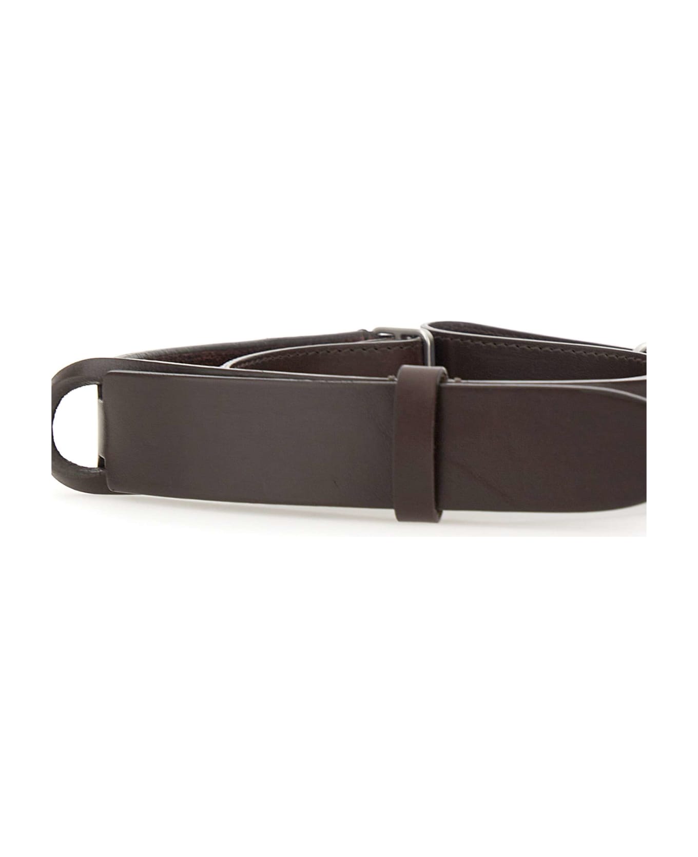Orciani "nobukle Bull" Leather Belt - BROWN ベルト