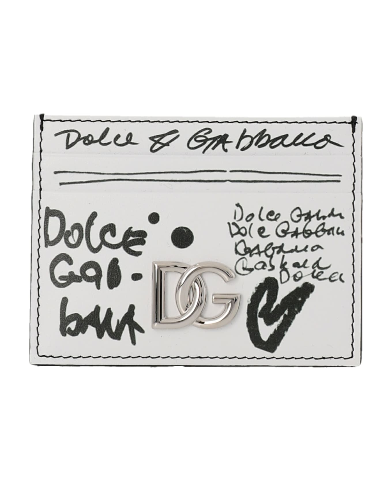 Dolce & Gabbana Logo Card Holder - White/Black