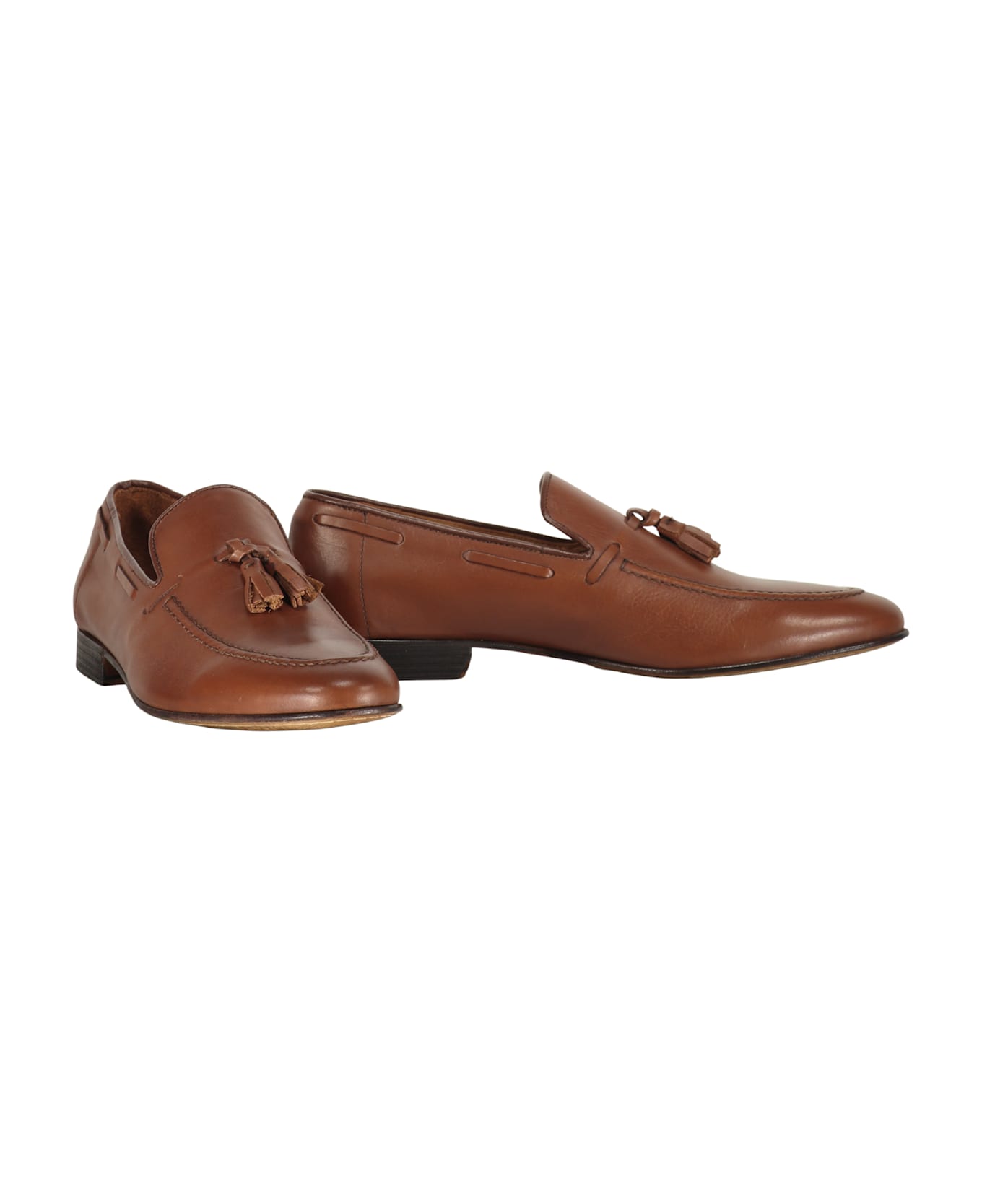 Bruno Magli Calfskin Loafers - brown