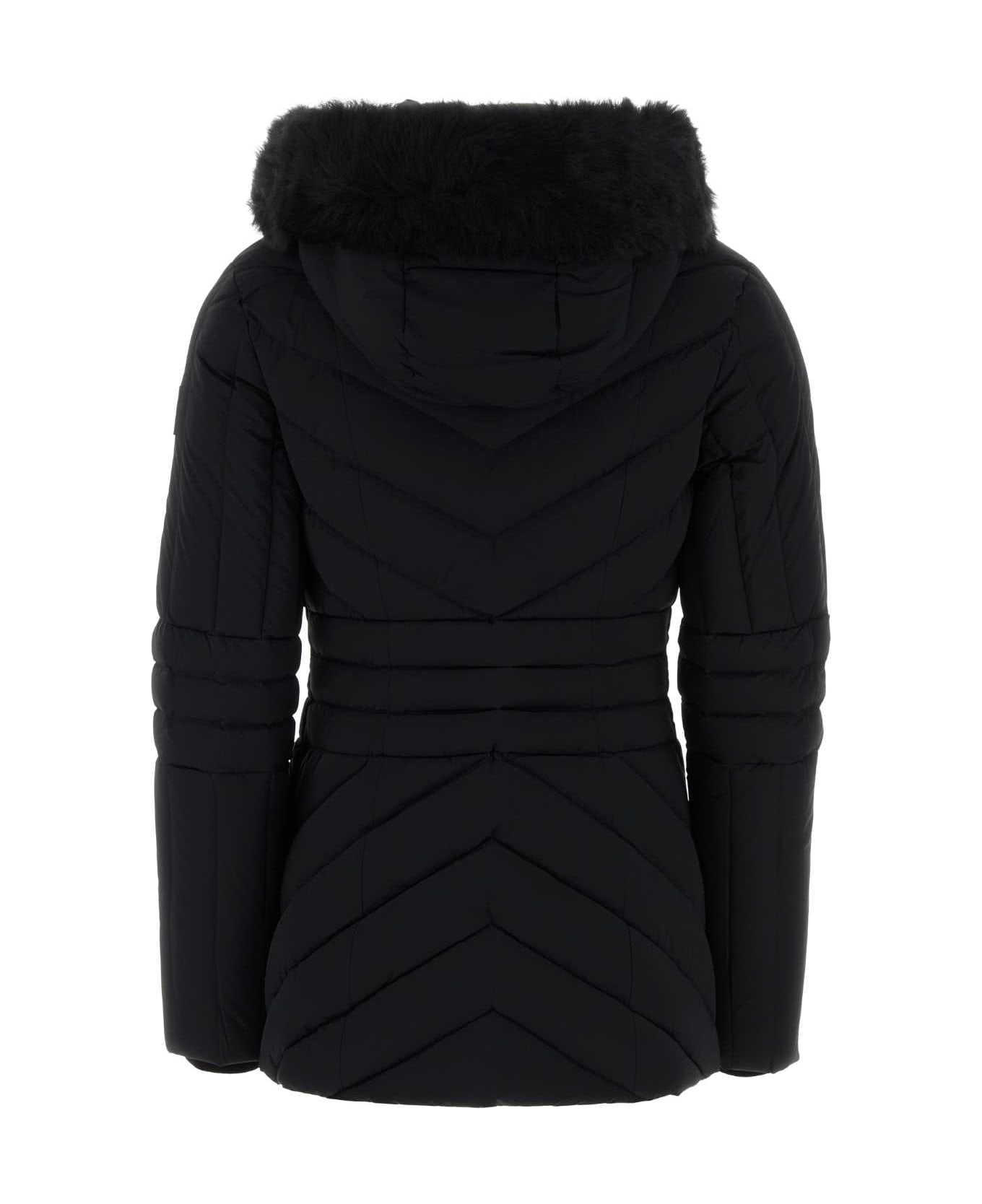 Mackage Black Stretch Nylon Nadia Down Jacket - BLACK